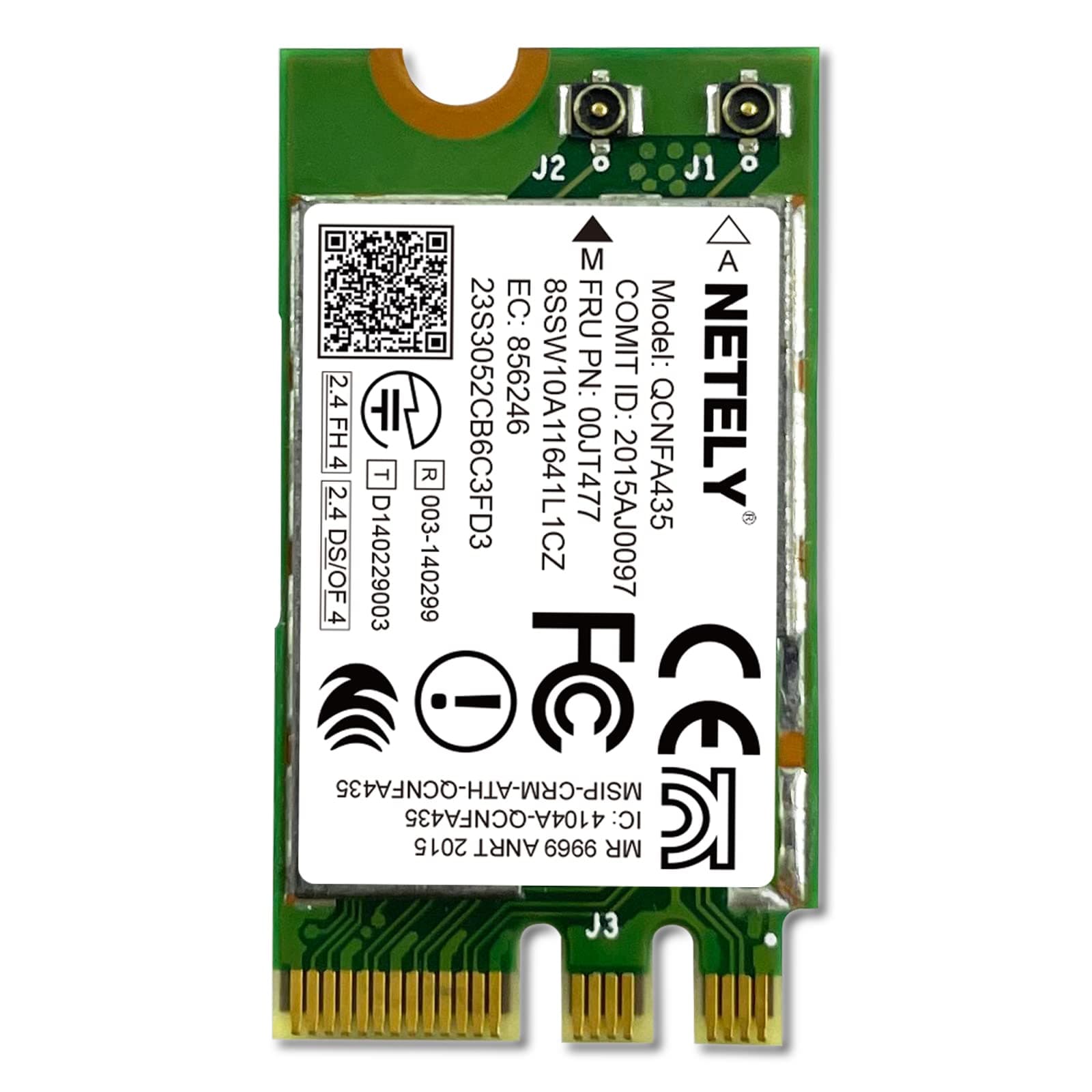 NETELY Wireless Network Adapter for Laptop-NGFF M2 Wi-Fi Card-802.11AC 1x1 MIMO2.4GHz 150Mbps 5GHz 433Mbps Bluetooth 4.1-M2 Bluetooth Wireless Adapter-Lenovo FRU PN:00JT477 FRU PN:01AX709