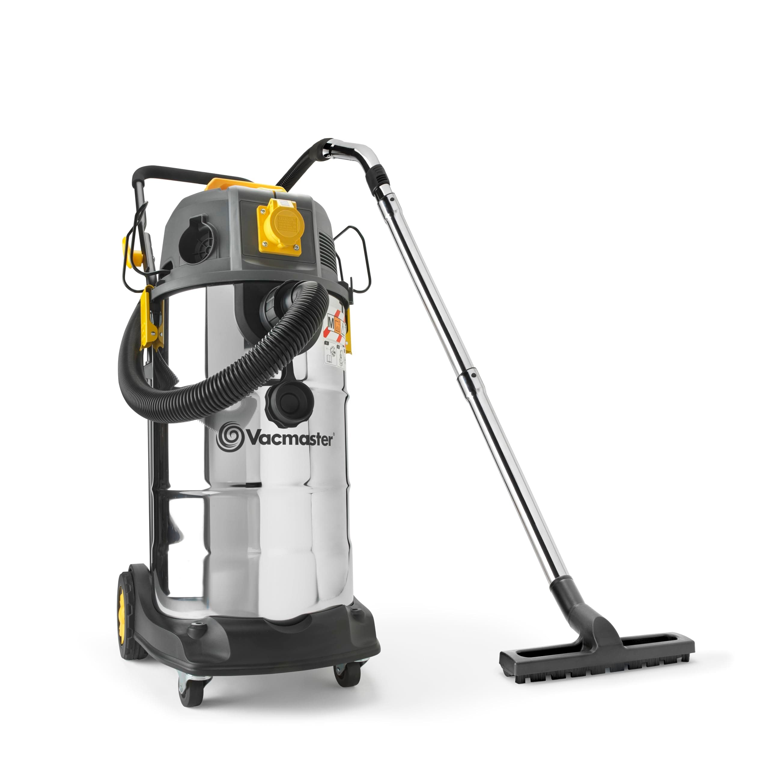Vacmaster 110V M Class Dust Extractor, 38L Industrial Wet & Dry Vacuum Cleaner with Push Clean Filter and Power Take Off