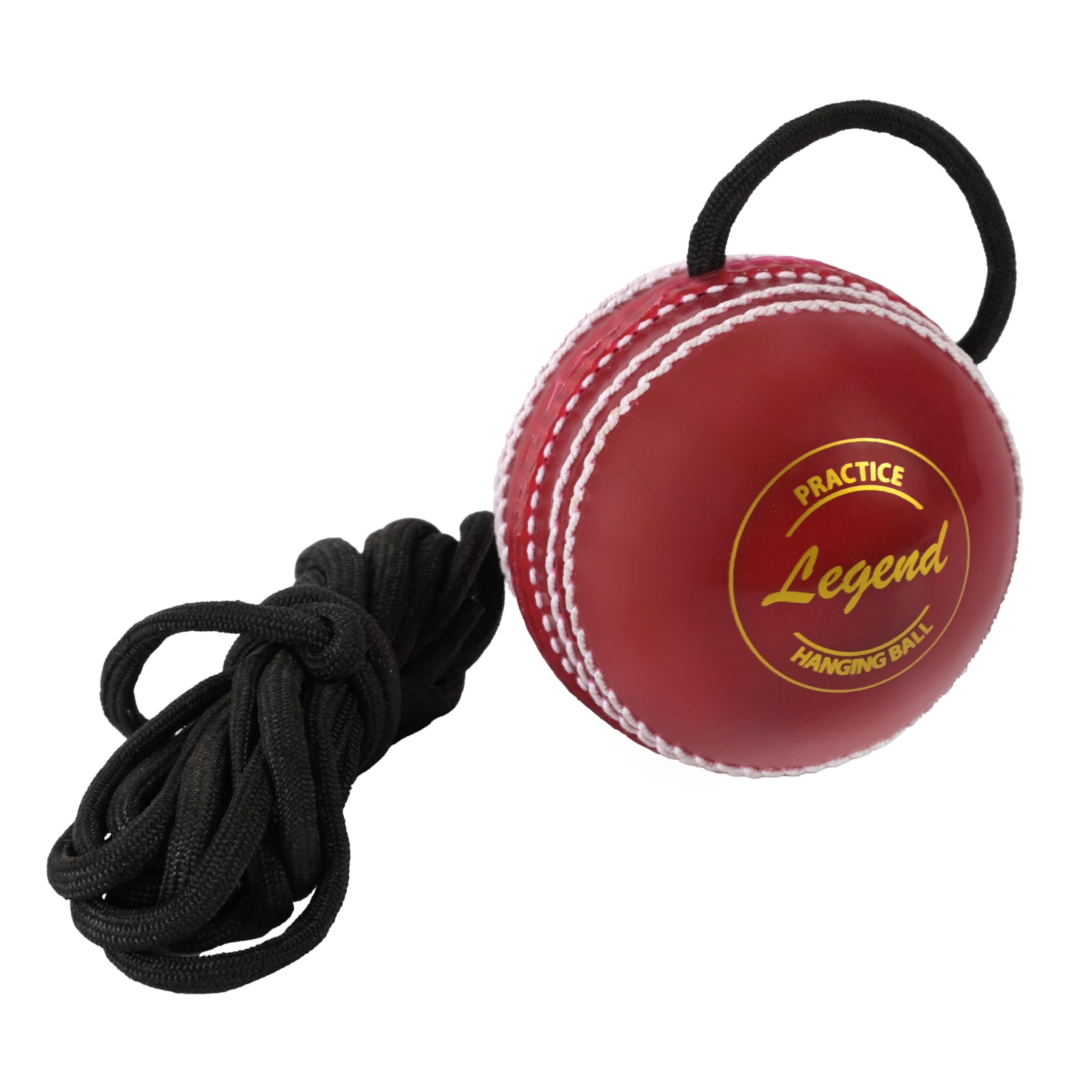 SS Hanging Ball for Bat Knocking and Practice with Reaction String (Embossed Seam & Threaded Seam)