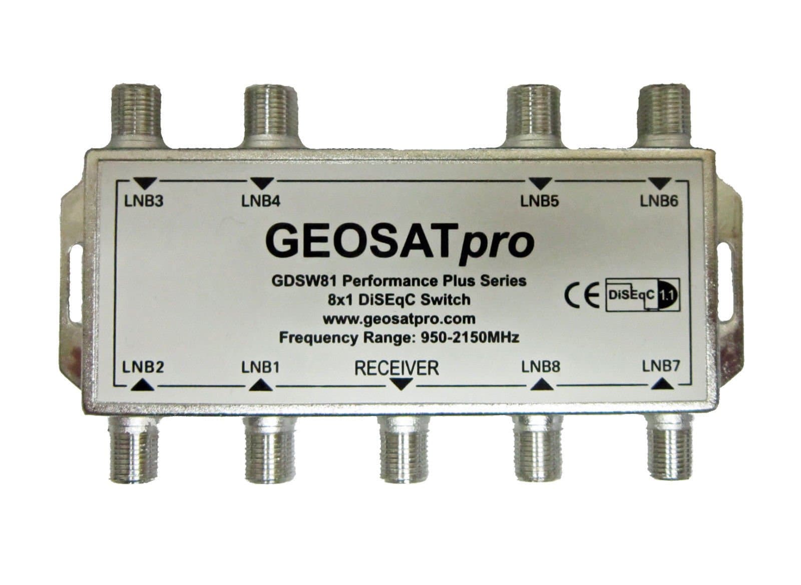 8x1 DiSEqC 1.1 Model GDSW81 8X1 Multi Switch FTA Cascadable Stackable