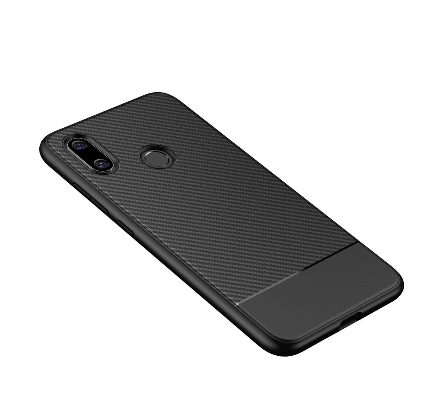 LANDEE Xiaomi mi8 Case, Ultra Slim with Carbon Fiber Design Phone Case Cover for Xiaomi Mi 8 - Black
