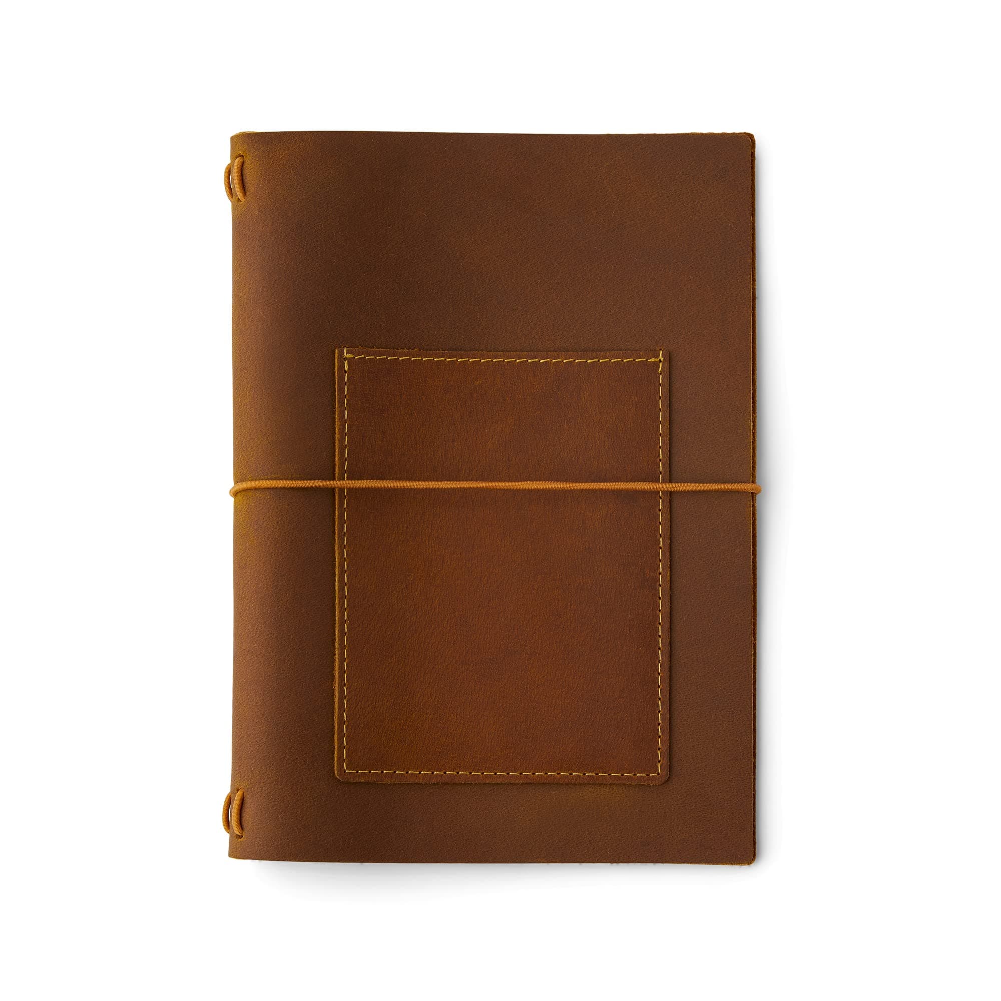 Pluma Paper CompanyCrazy Horse A5 Leather Travel Notebook Cover with Pocket (A5, Coffee)