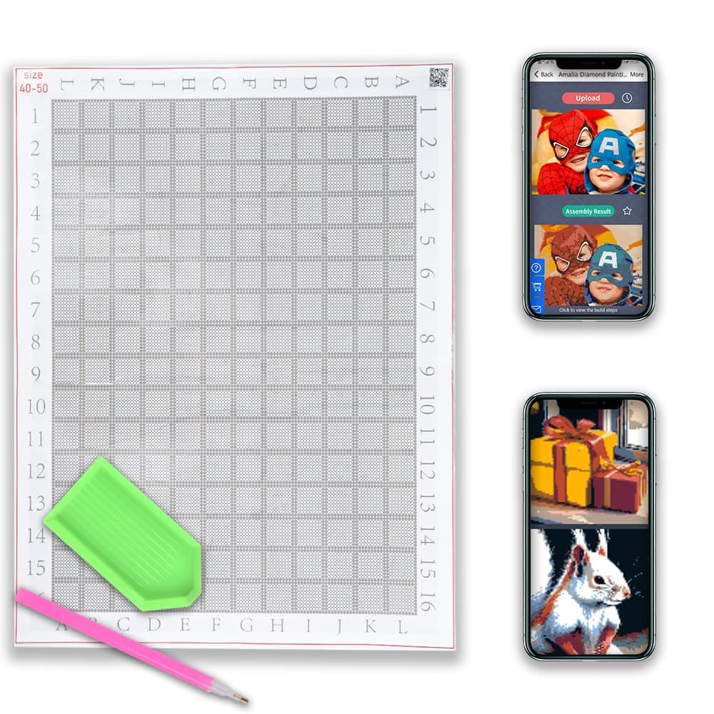 Amalia Custom Diamond Painting Kits Art for Adults,Customized by Yourself! Free Upload and Instant Preview! Paint By Number Personalized Portrait Create Your Own Photo Private Picture(15.8x19.7inch)