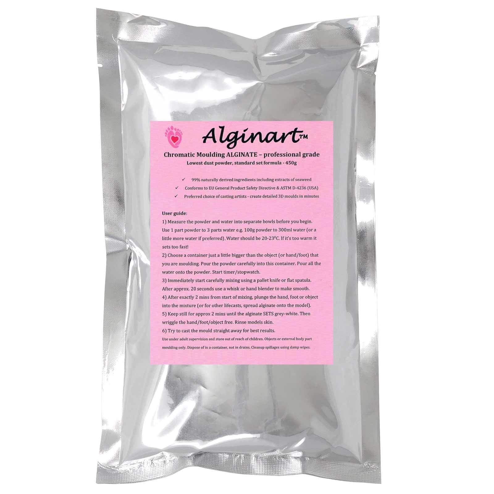 8 x 450g Alginart Chromatic ALGINATE - Moulding Impression Compound - Hand, Foot, Life Casting