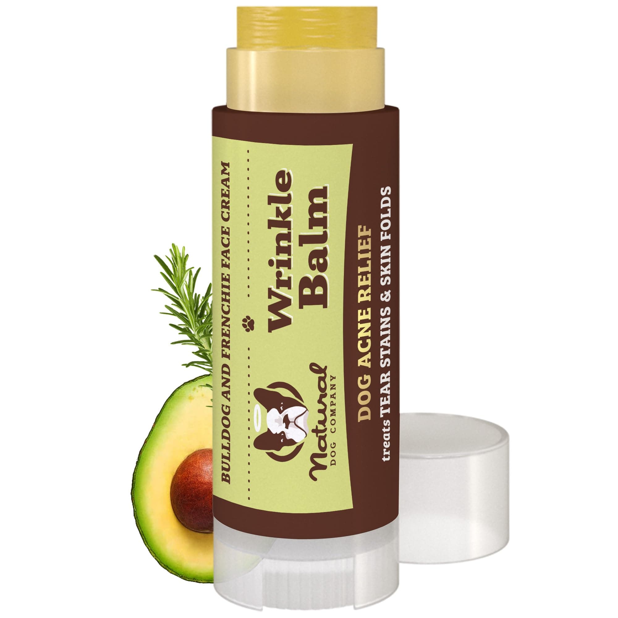 Wrinkle Balm for Dogs – Dog Wrinkle Balm for Skin Folds, Facial Creases & Wrinkles, Lick-Safe Wrinkle Cream for Bulldogs, Pugs & Bully Breeds, Daily Skin Care, 0.15 oz Stick