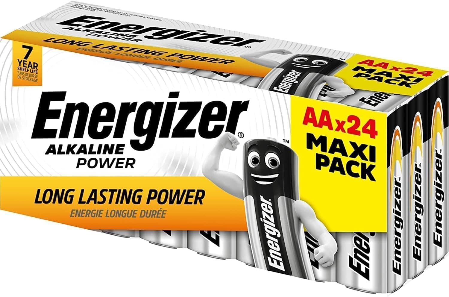Energizer AA Batteries, Alkaline Power Double A Batteries, 24 Pack