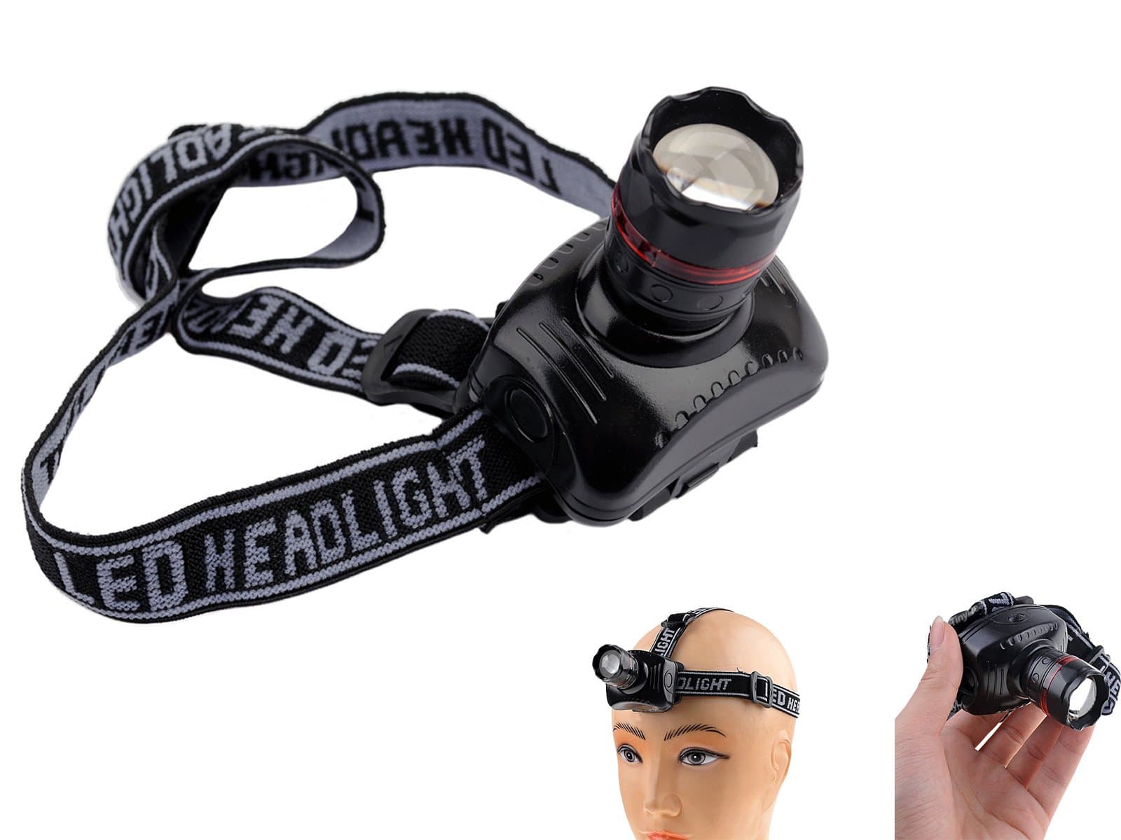 Lighting House High Power 3W 180 Lumens LED Headlamp Head Light Telescopic Zoom Dimming Head Torch Bicycle Camping Headlight