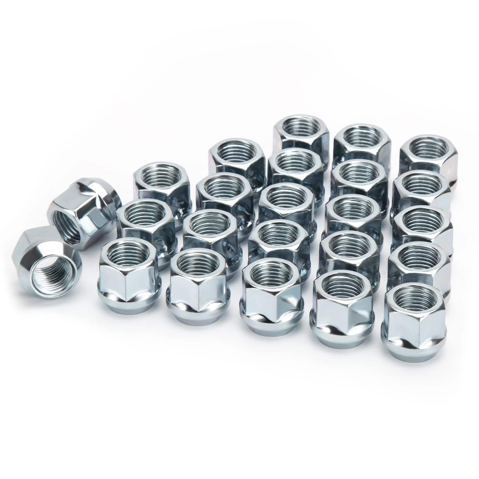 KSP M14X1.5 Open End Acorn Bulge Wheel Lug Nuts, Zinc Finish,3/4"(19mm) Hex 0.84”(21mm) Height Conical Seat 60 Degre for Truck/Tuner Aftermarket Rims Pack 24 pcs, 1 Year Warranty