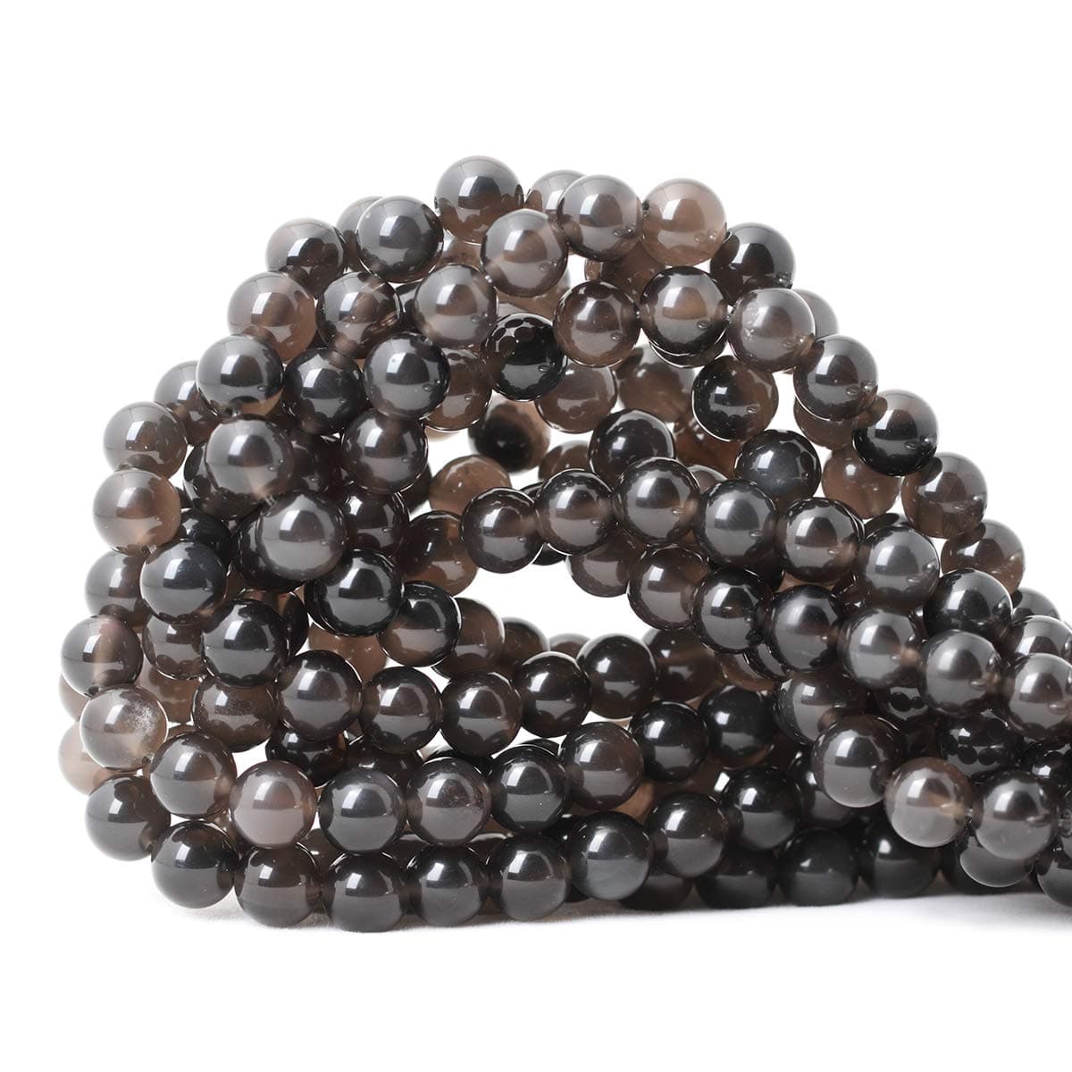 45PCS 8mm Natural Ice Obsidian Gemstone Round Loose Beads Crystal Energy Stone Healing Power for DIY Jewelry Making 1 Strand 15"