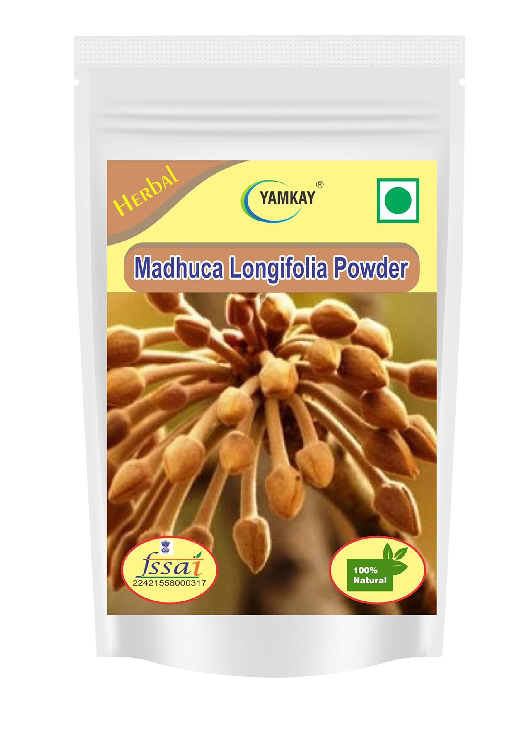 YAMKAYMadhuca Longifolia Mahua Madhuca longifolia /latifolia Powder 100gm