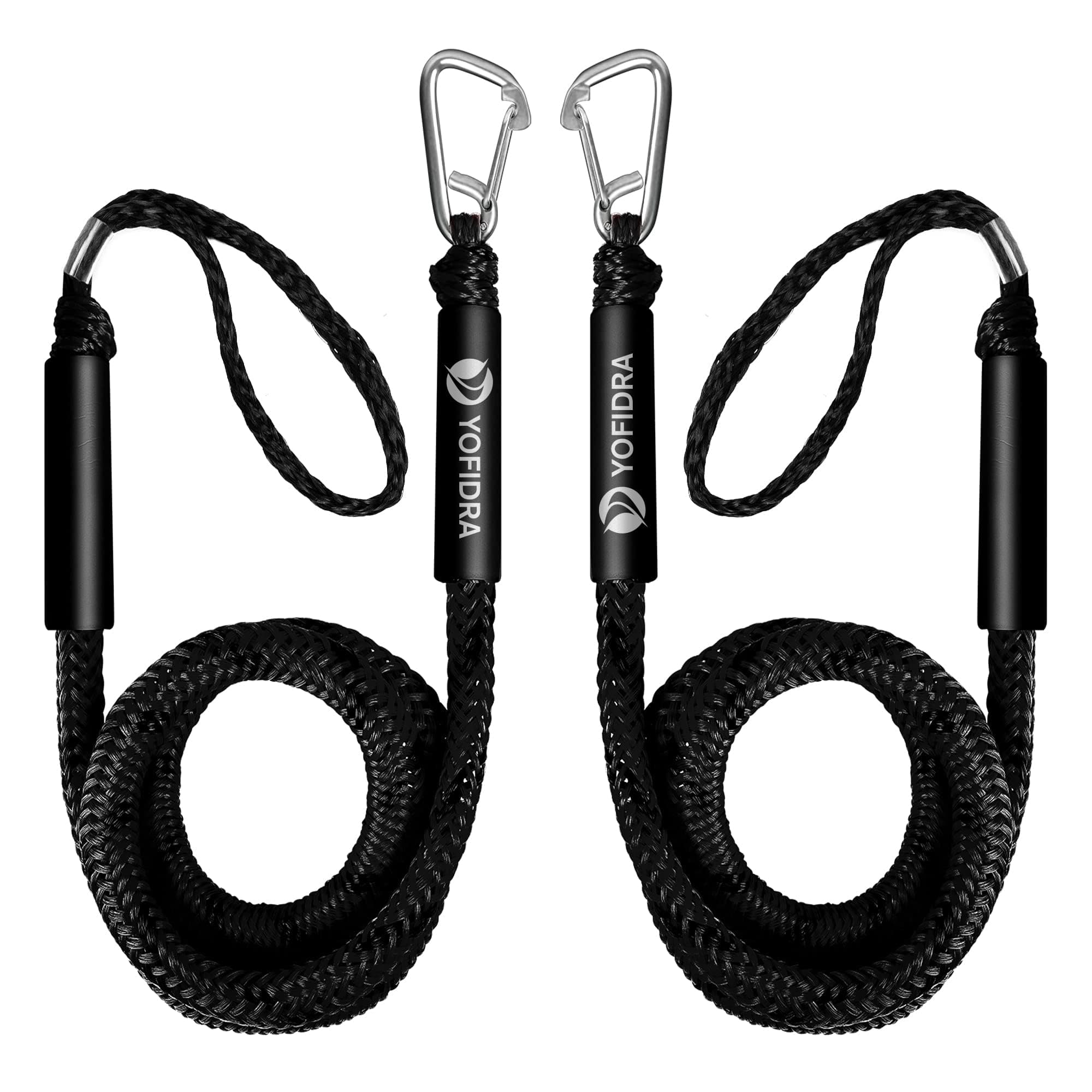 Bungee Dock Line Boat Accessories - Pontoon, Jet Ski, Kayak Accessories with 316 Stainless Steel Clip