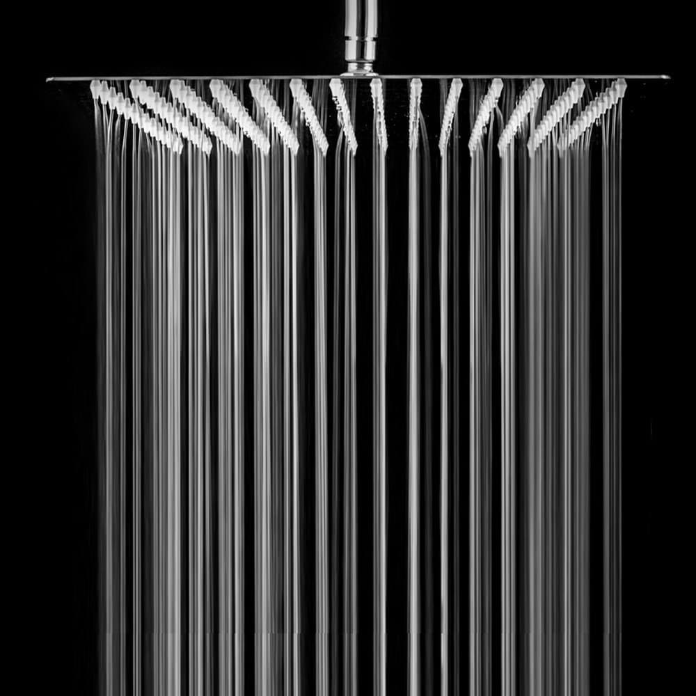 ANMEX 12x12 (12inch) UltraSlim Stailness Steel Heavy Rain Shower Head with 24inch SS Arm (Silver,Chrome Finish)