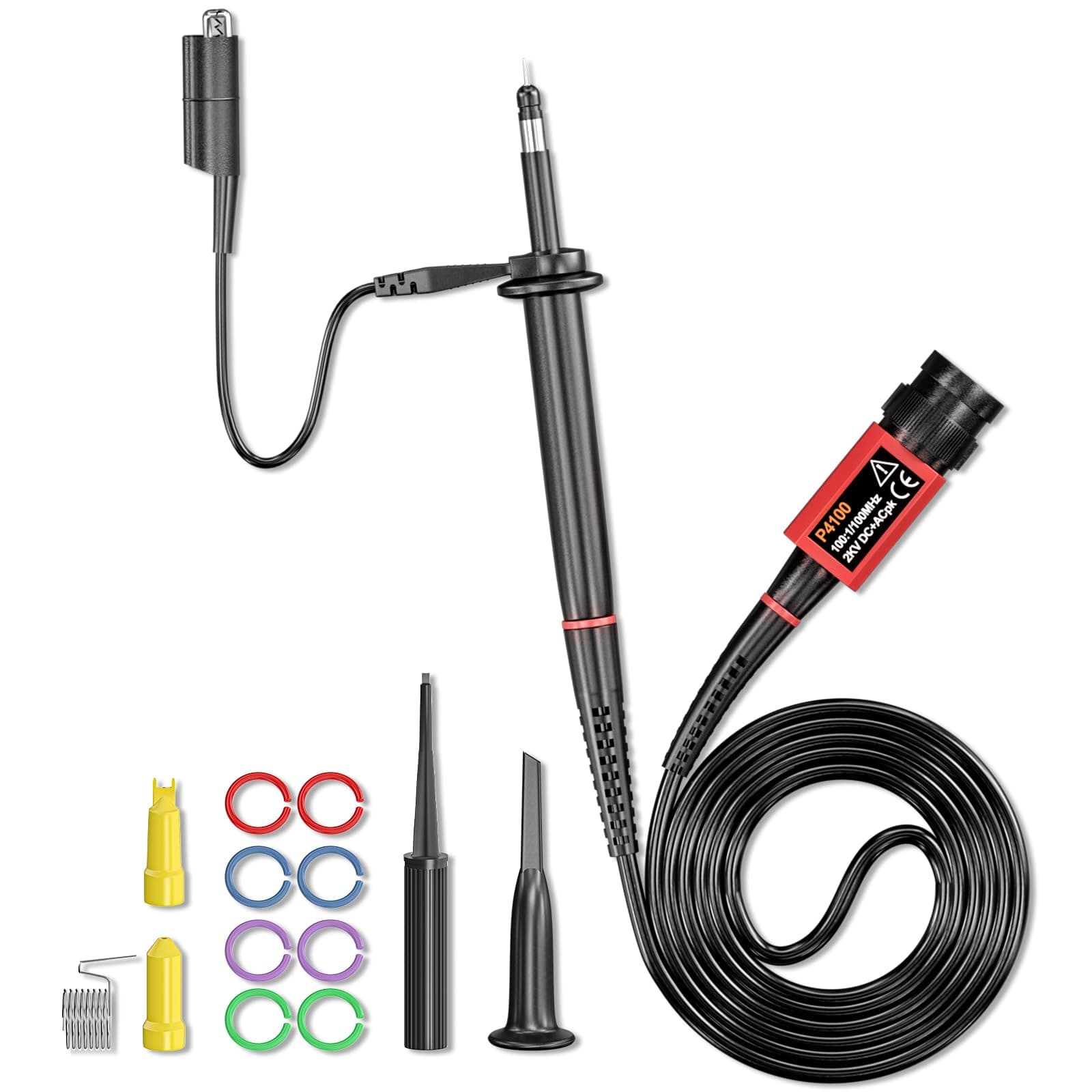 Goupchn High Voltage Oscilloscope Probe P4100 with Accessory Kit 100MHz 2000V 100:1