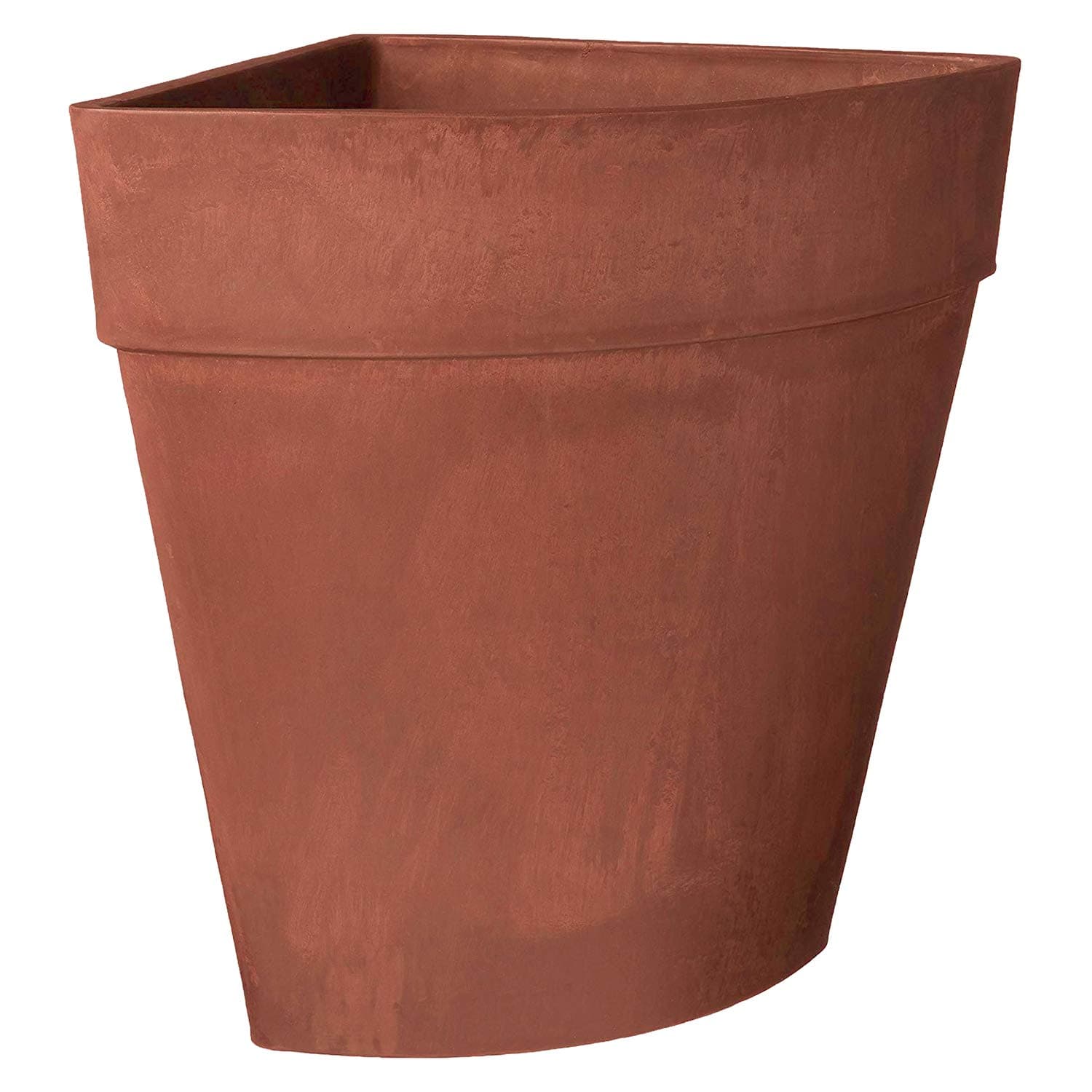 Arcadia Garden Products PSW Pot Collection Corner Triangle Planter Pot for Indoor and Outdoor Plants and Gardens, 13.5-inch x 17.5-inch, Terra Cotta Color