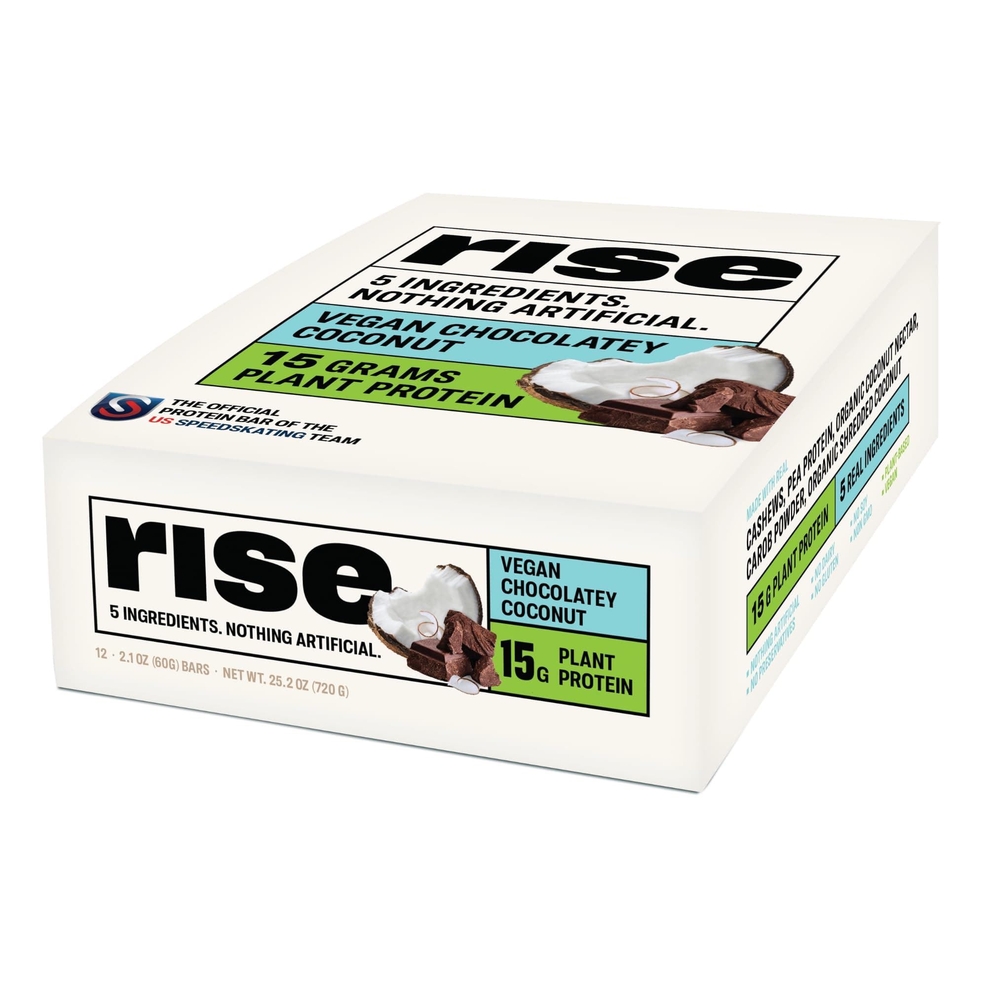 - Rise Pea Protein Bar - Chocolately Coconut | Breakfast Bar & Protein Snack 15g Protein Just 5 Whole Food Ingredients Non-GMO Gluten-Free Soy Free