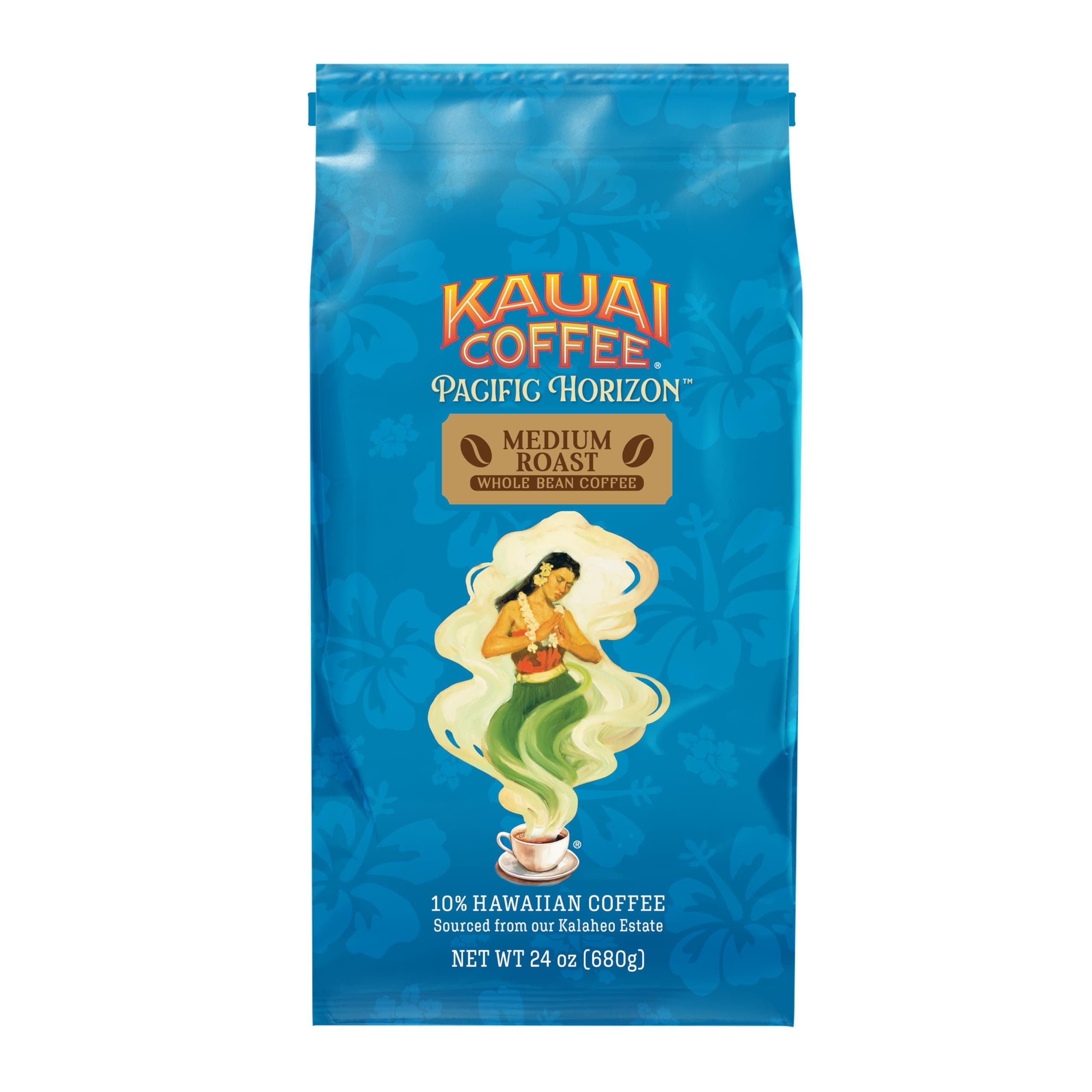 Kauai Coffee Koloa Estate Medium Roast - Whole Bean Coffee, 24 oz. Package