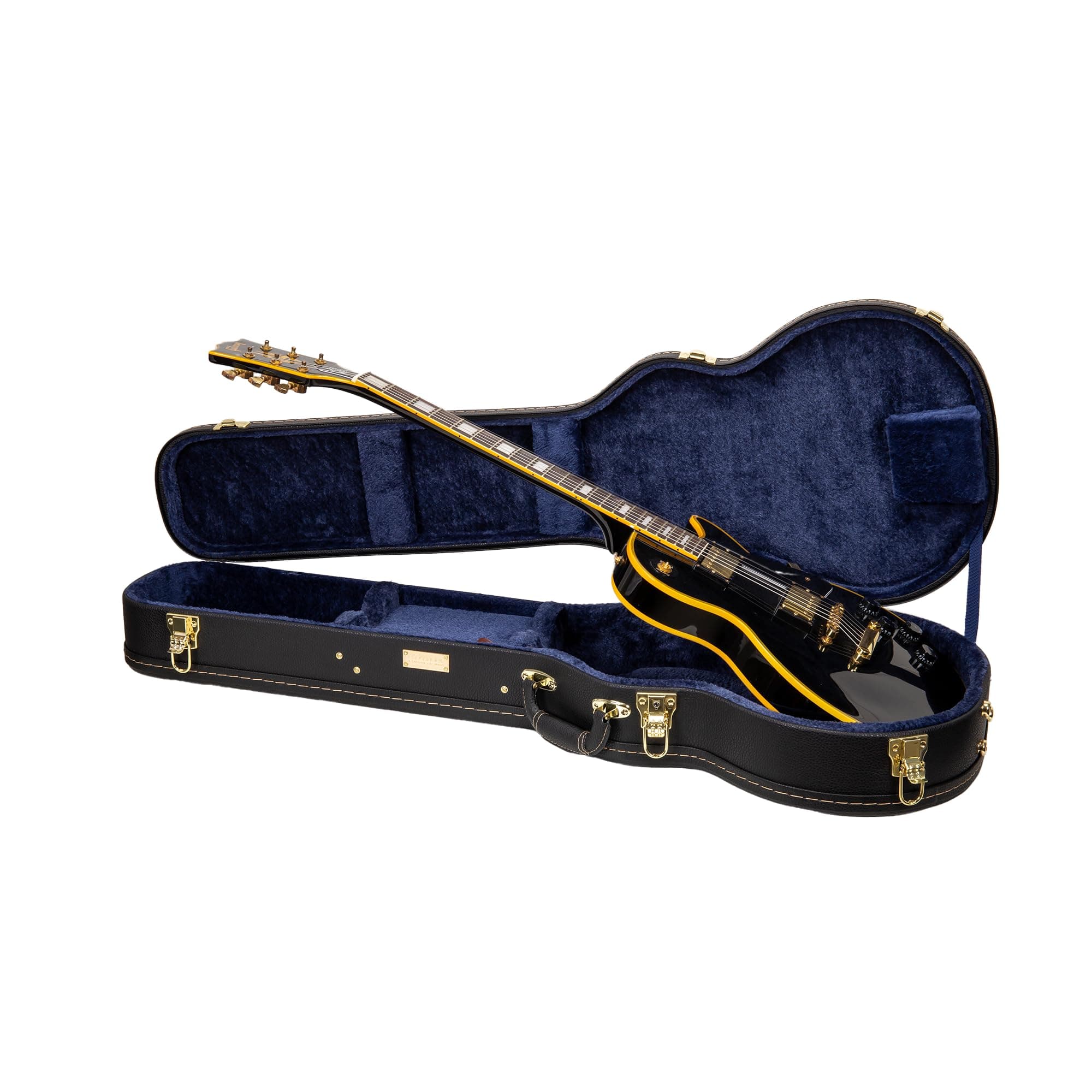 Hardshell Arch Top Wood Case fits Les Paul Electric Guitars-Black(CRW620LBK)