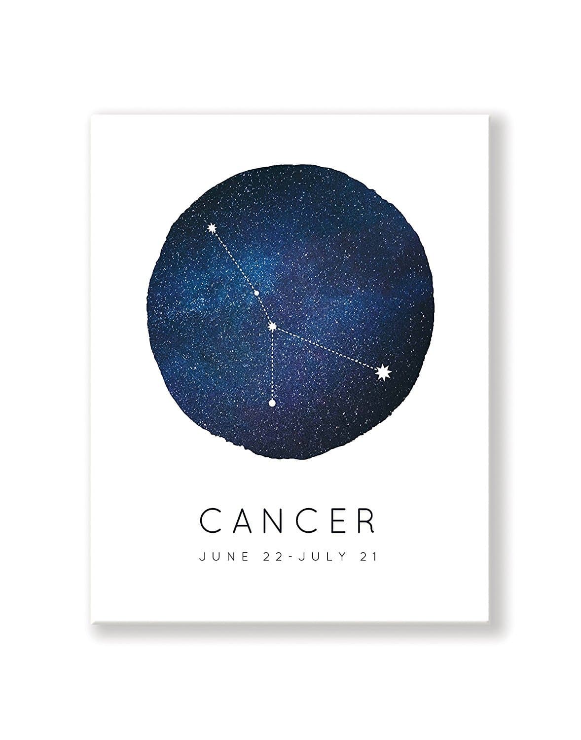 Kindred Sol Collective Cancer Zodiac Constellation Art 14" x 11" - Minimalist & Dreamy Astrology Print - Perfect for Star Lovers, Nursery Decor, Bedrooms, Playrooms, Classrooms and Gifts