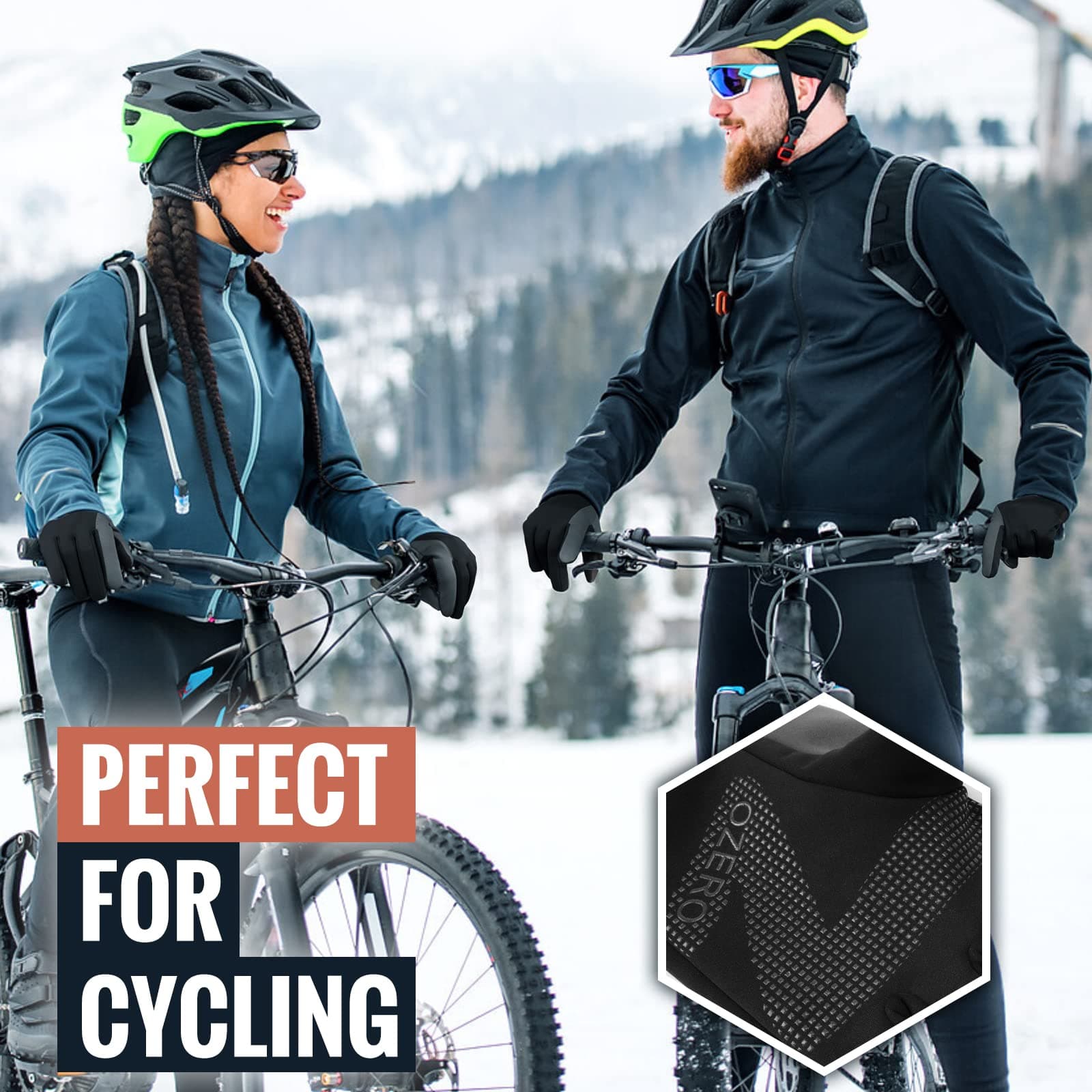 OZERO Winter Touchscreen Gloves for Men: Warm Running Gloves Windproof Water Resistant - Lightweight Thermal Glove for Hiking Cycling Driving