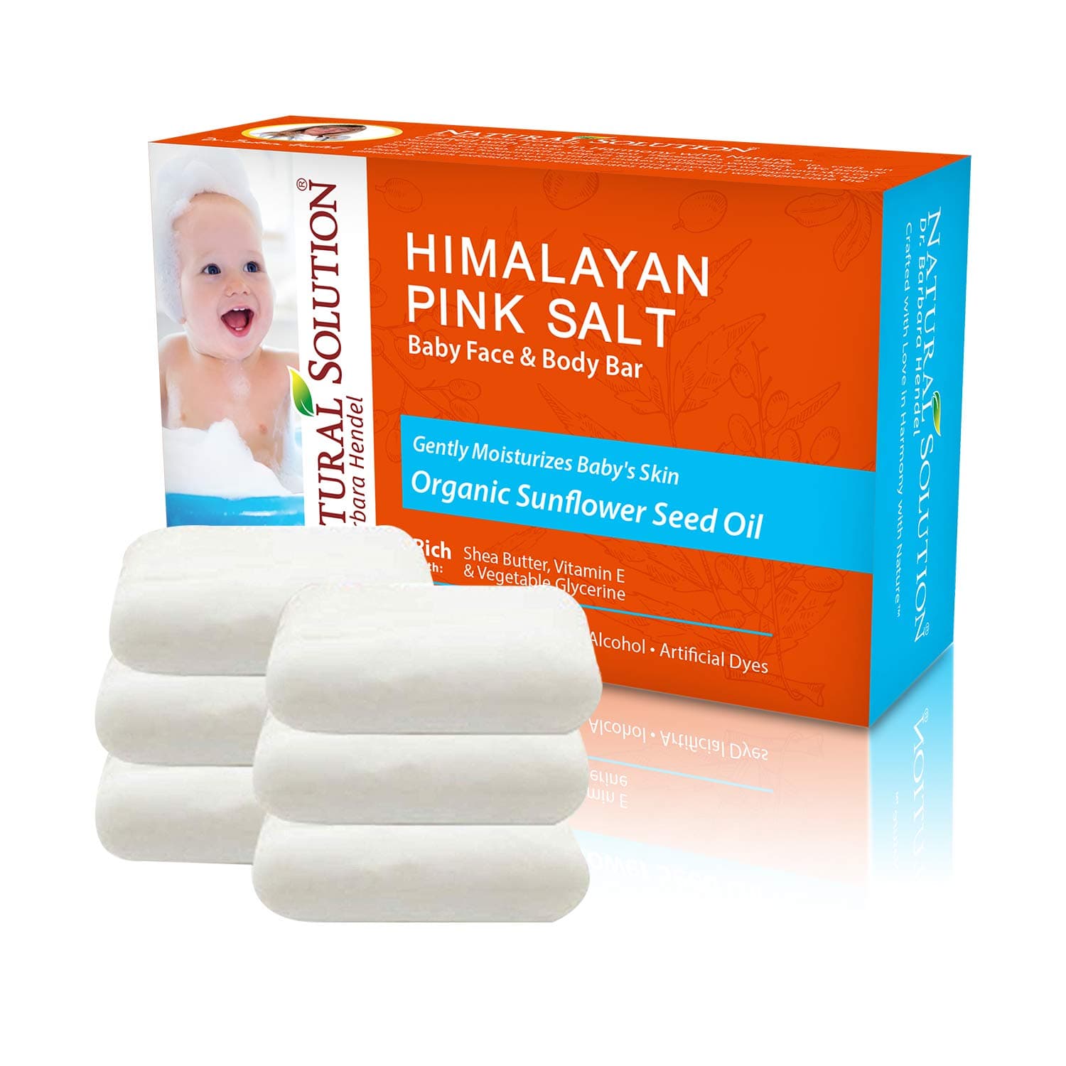 Natural Solution Organic and Natural Baby Bar Soap, 5.2 oz, 6 bar