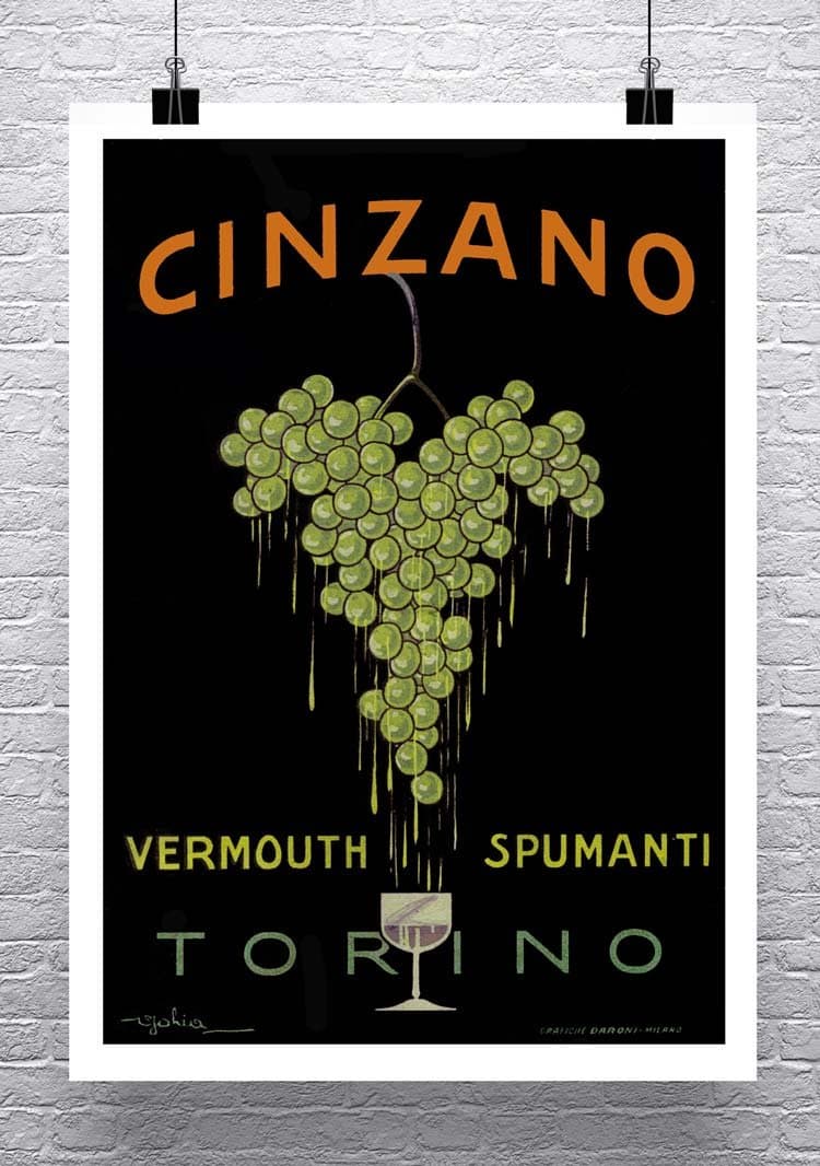 Cinzano 1919 Vintage Italian Liquor Advertising Poster Rolled Canvas Giclee Print 24x32 Inches