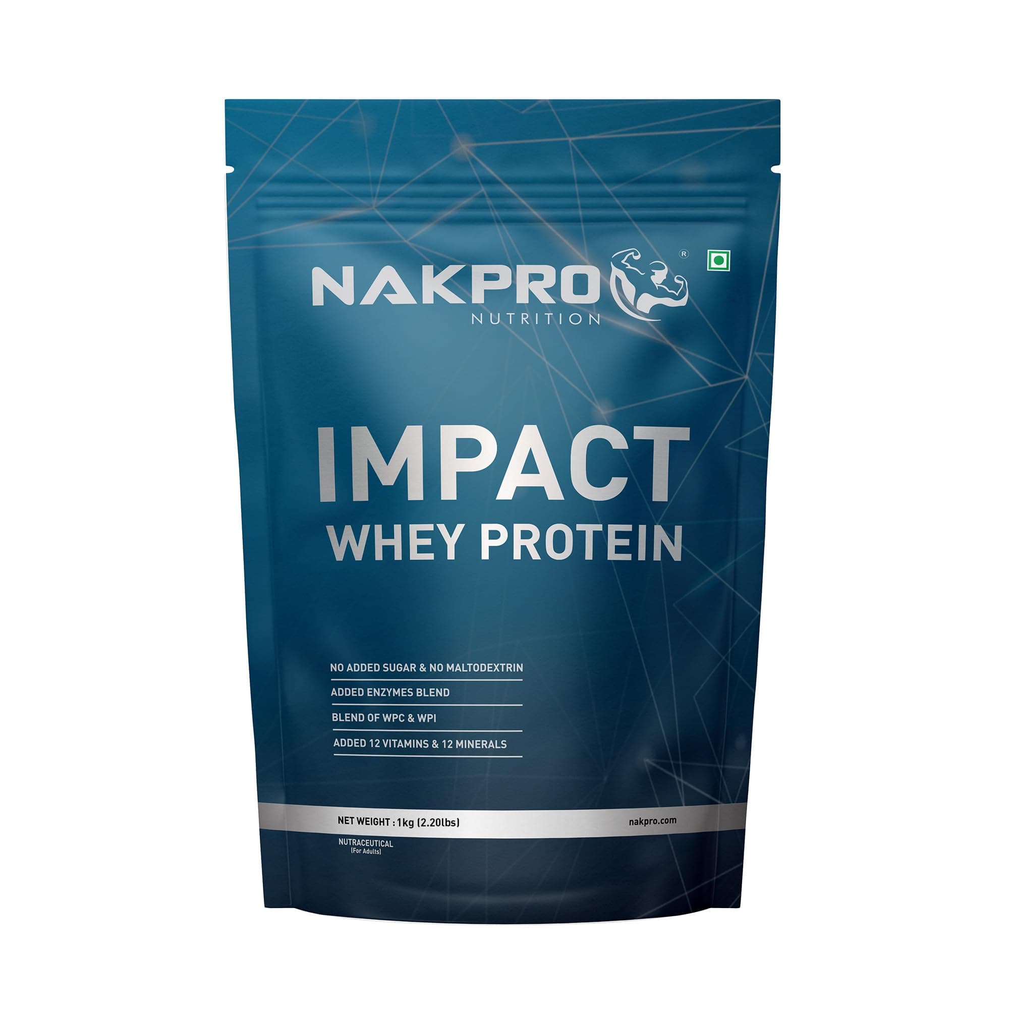 Impact Whey Protein 1kg | Isolate & Concentrate | 24g Protein & 4.9g BCAA | With Digestive Enzymes for better Absorption | NABL Lab Tested 100% Authentic Supplement Powder - Coffee Flavour