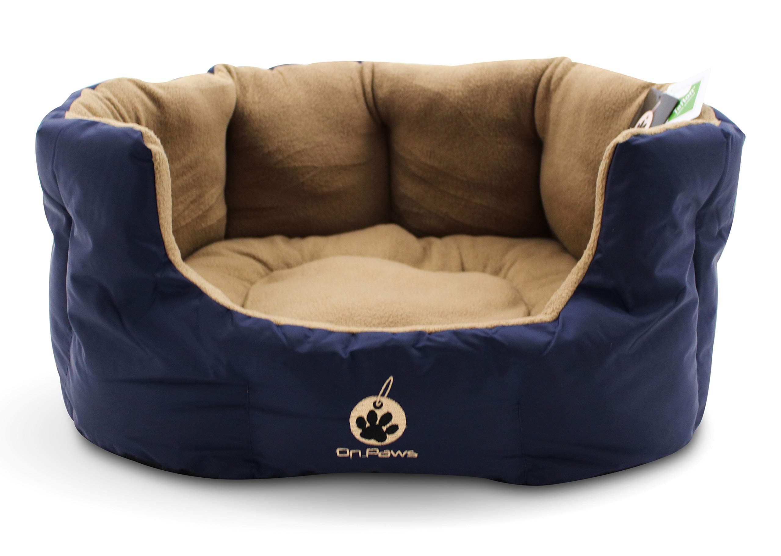 On Paws ‘Sleep Tight Nest’ Dog Bed Dark Blue, Size M (55cm x 25cm) Teflon Protected, Machine washable (5 Sizes & Choice of Colours available)