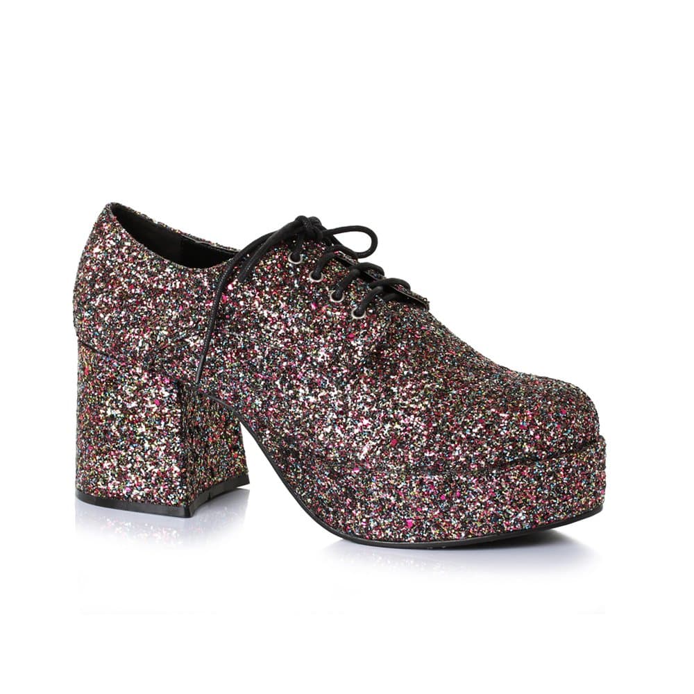 1031Mens Disco Platform 3" Heel Glitter Pimp Shoes
