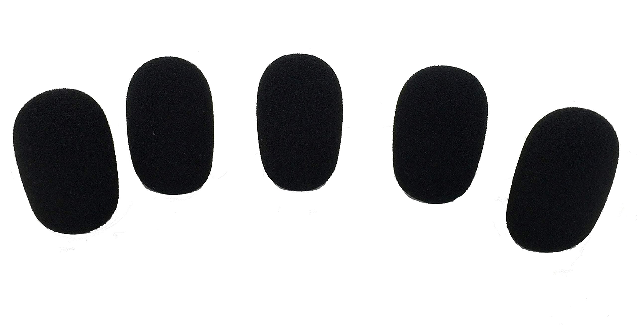 XFFZ5P-BLK Lapel & Headset Microphone Windscreen, Color Black, 5-Pack