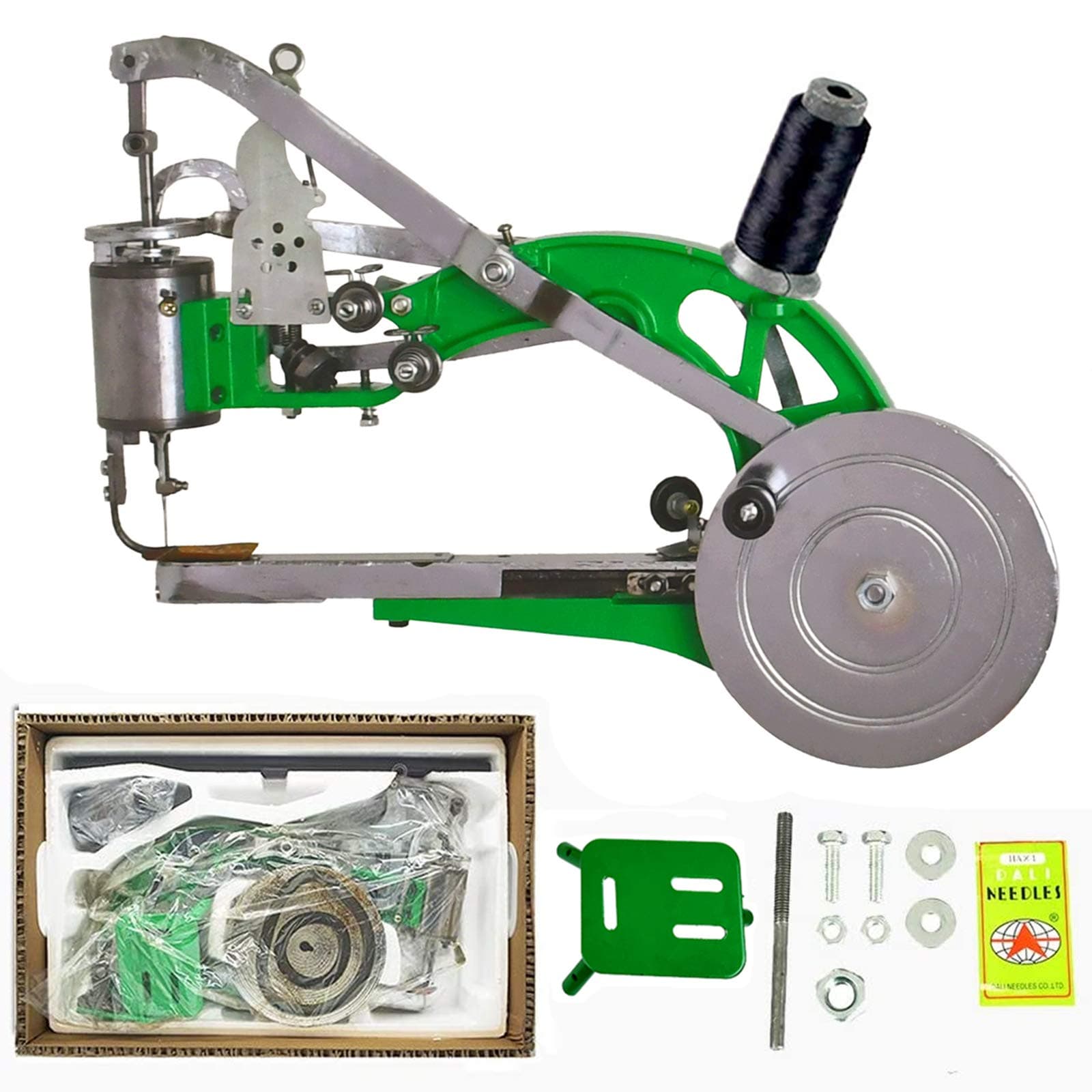 ECO-WORTHY ハンドマシン コブラー レザー 裁縫 裁縫 マシン シューズパッチャー 手動裁縫用 デュアルコットン ナイロンライン