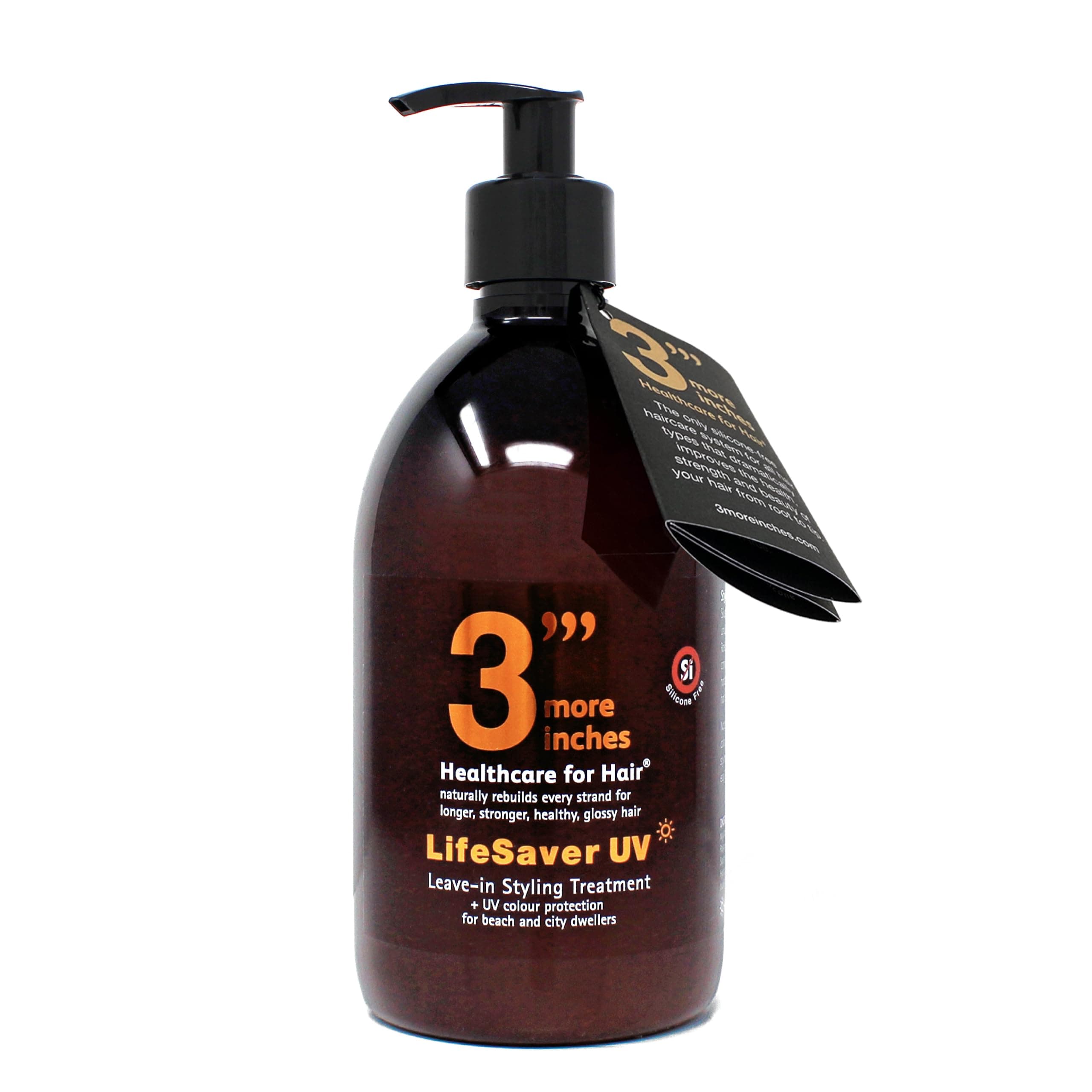 3'''More Inches LifeSaver UV Leave-in Styling Treatment 500ml - 3 in 1 Moisturizing UV Color Protection - Frizz-Free Beach Waves - No Added Fragrance, Silicone Feee - Hair Care by Michael Van Clarke