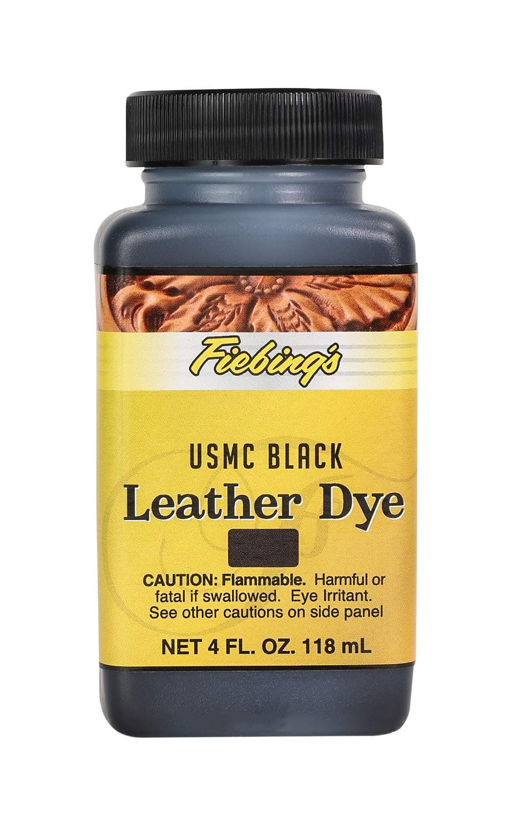 Fiebing'sFiebing's Leather Dye - Alcohol Based Permanent Leather Dye - 4 oz - USMC Black