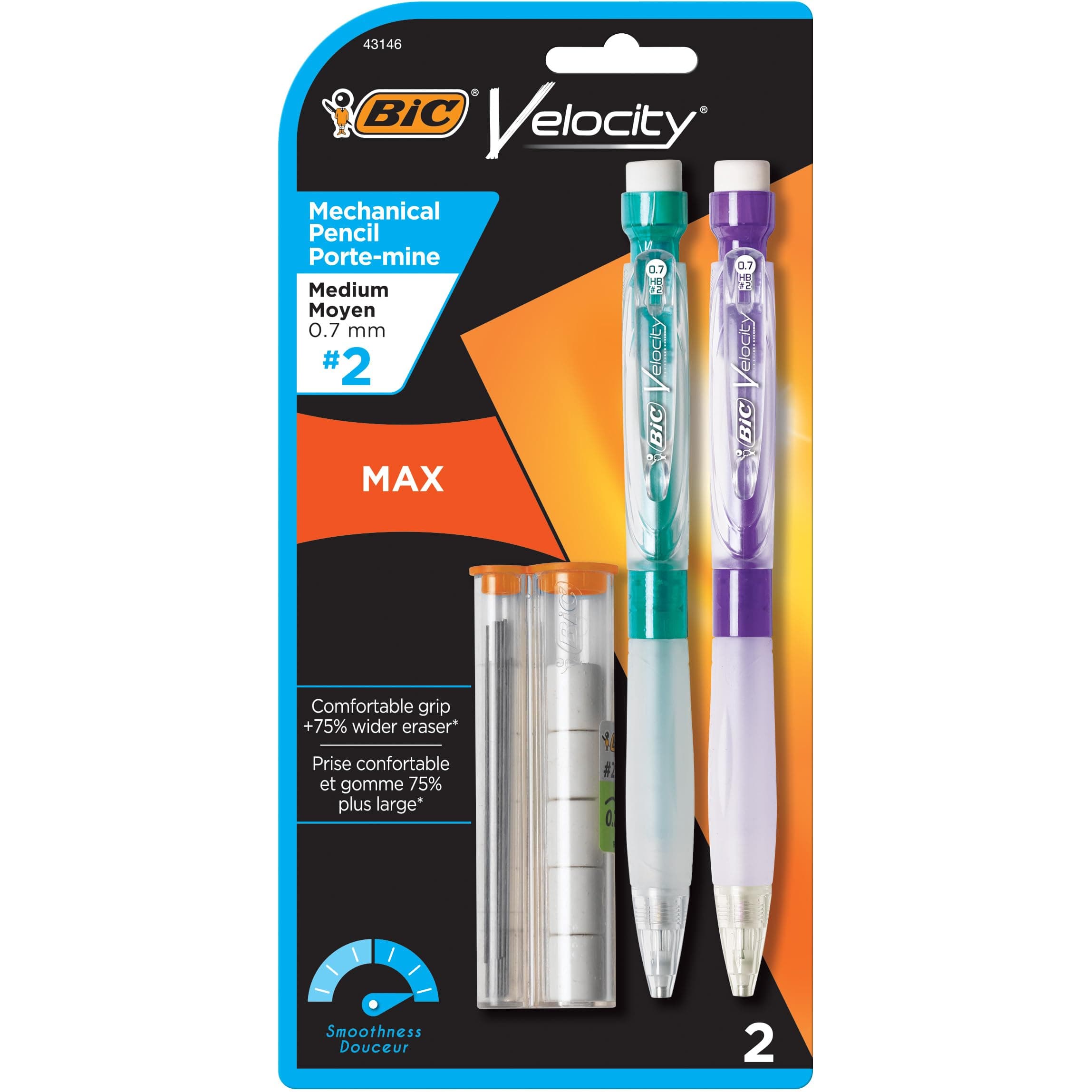Velocity Max Mechanical Pencil, Medium Point (0.7mm), 2-Count