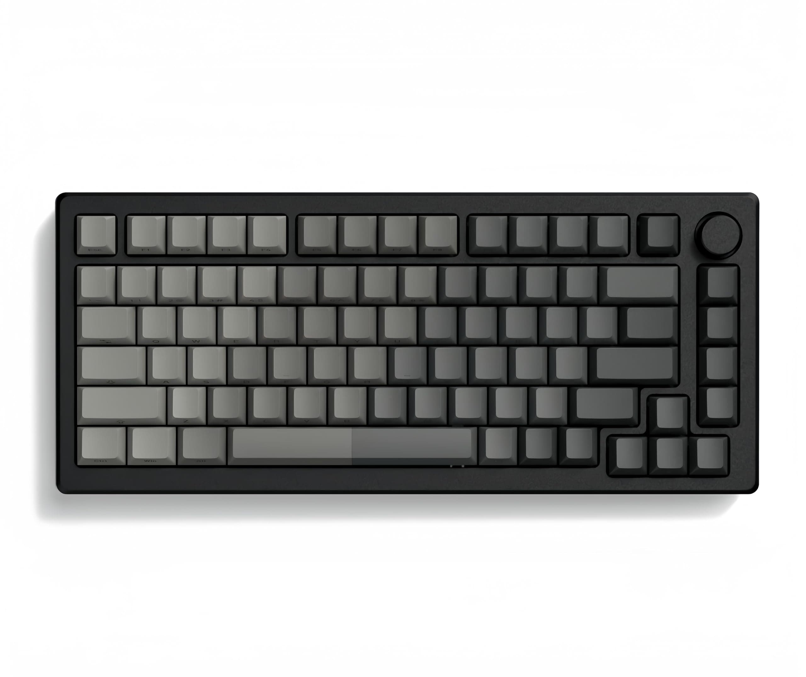 dagaladoo PBT Shine Through Keycaps, 75% Cherry Profile, Gradient Gray, Doubleshot, Widely Compatible Keycap Set for Mechanical Gaming Keyboards