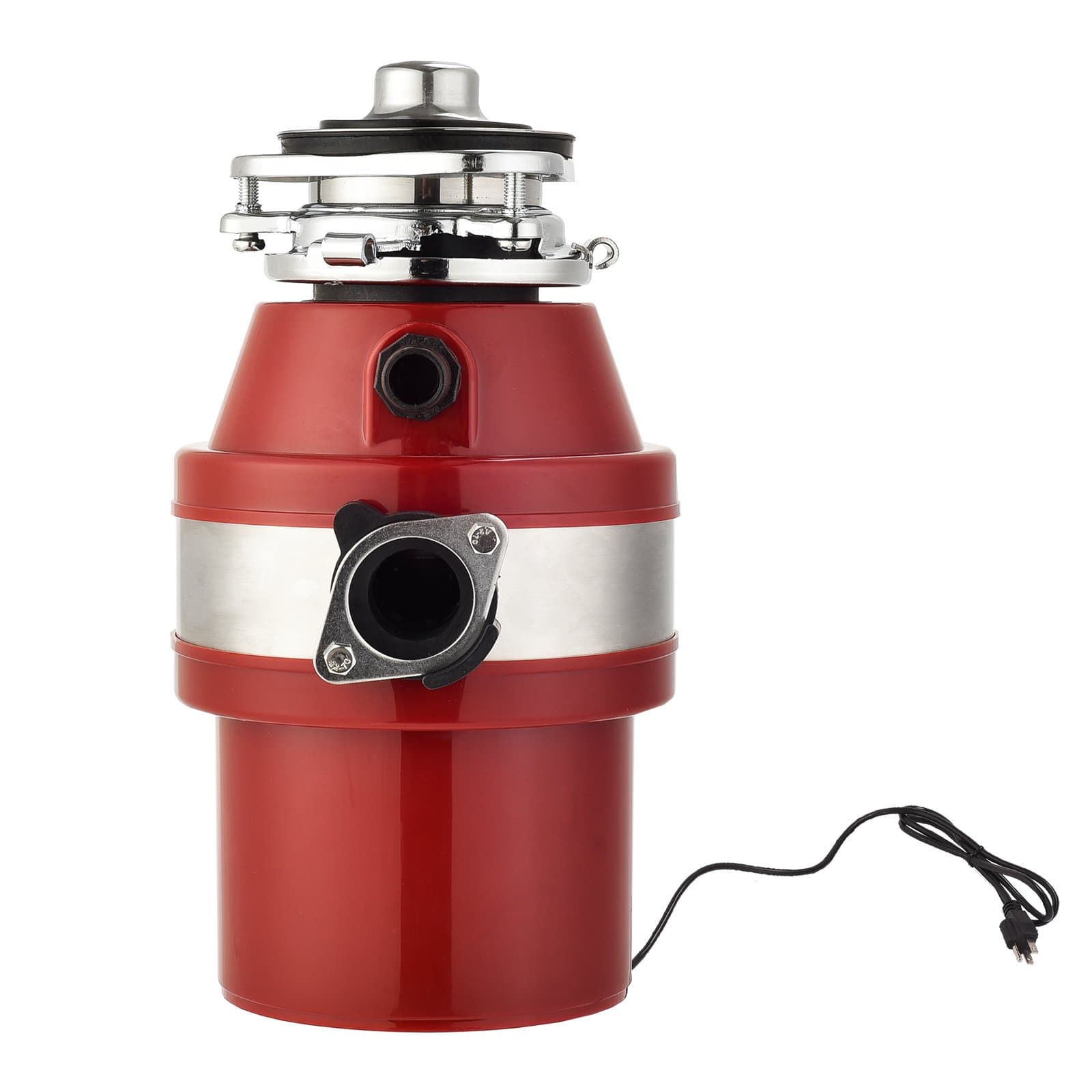 KUPPET Garbage Disposal, Garbage Disposal with 1/2 HP Household Food Waste Garbage Disposal Continuous Feed with Power Cord 3 Level of Grinding 2600 RPM (Red)