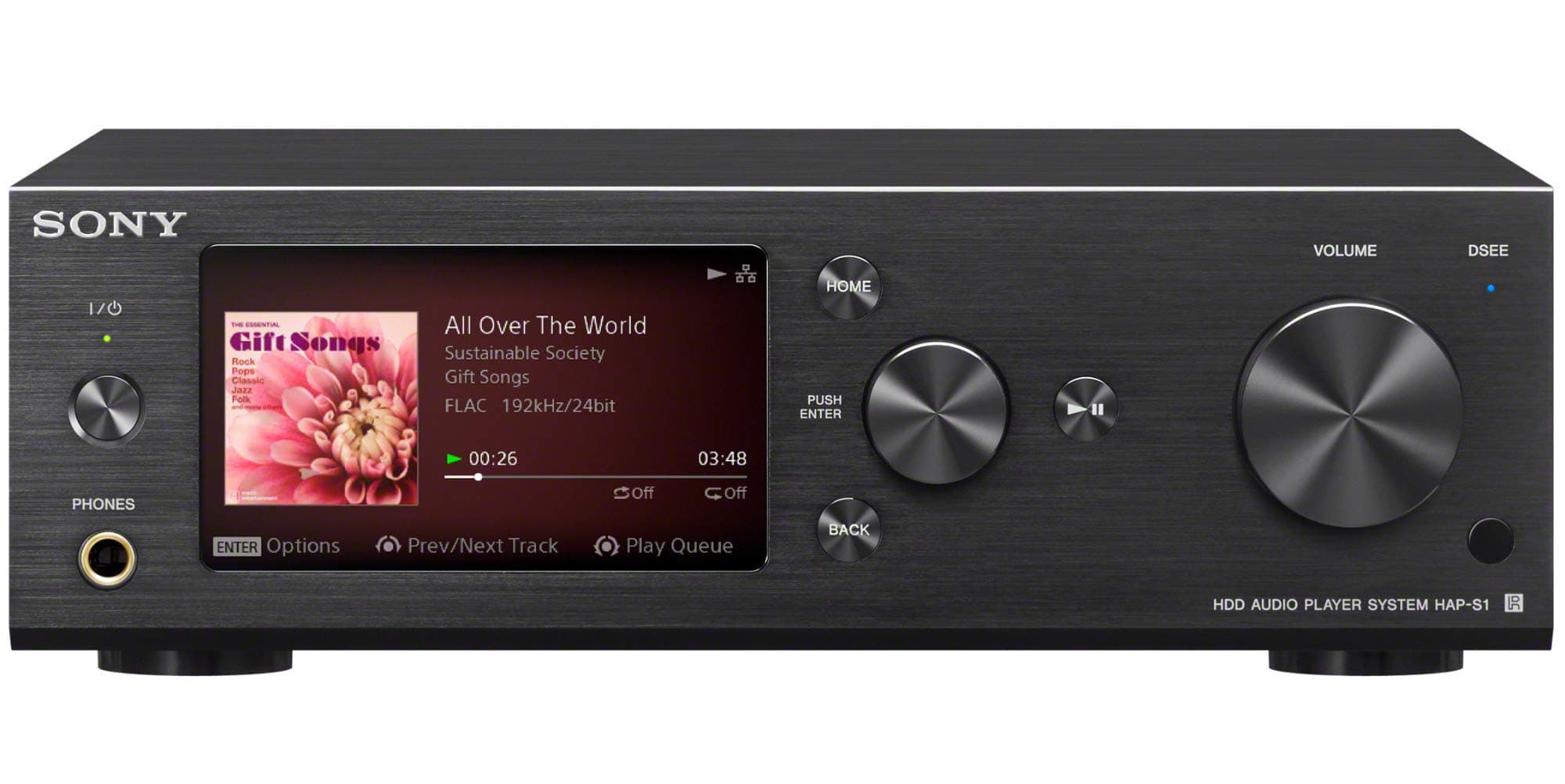 Sony HAPS1/B 500GB Hi-Res Music Player System, Black