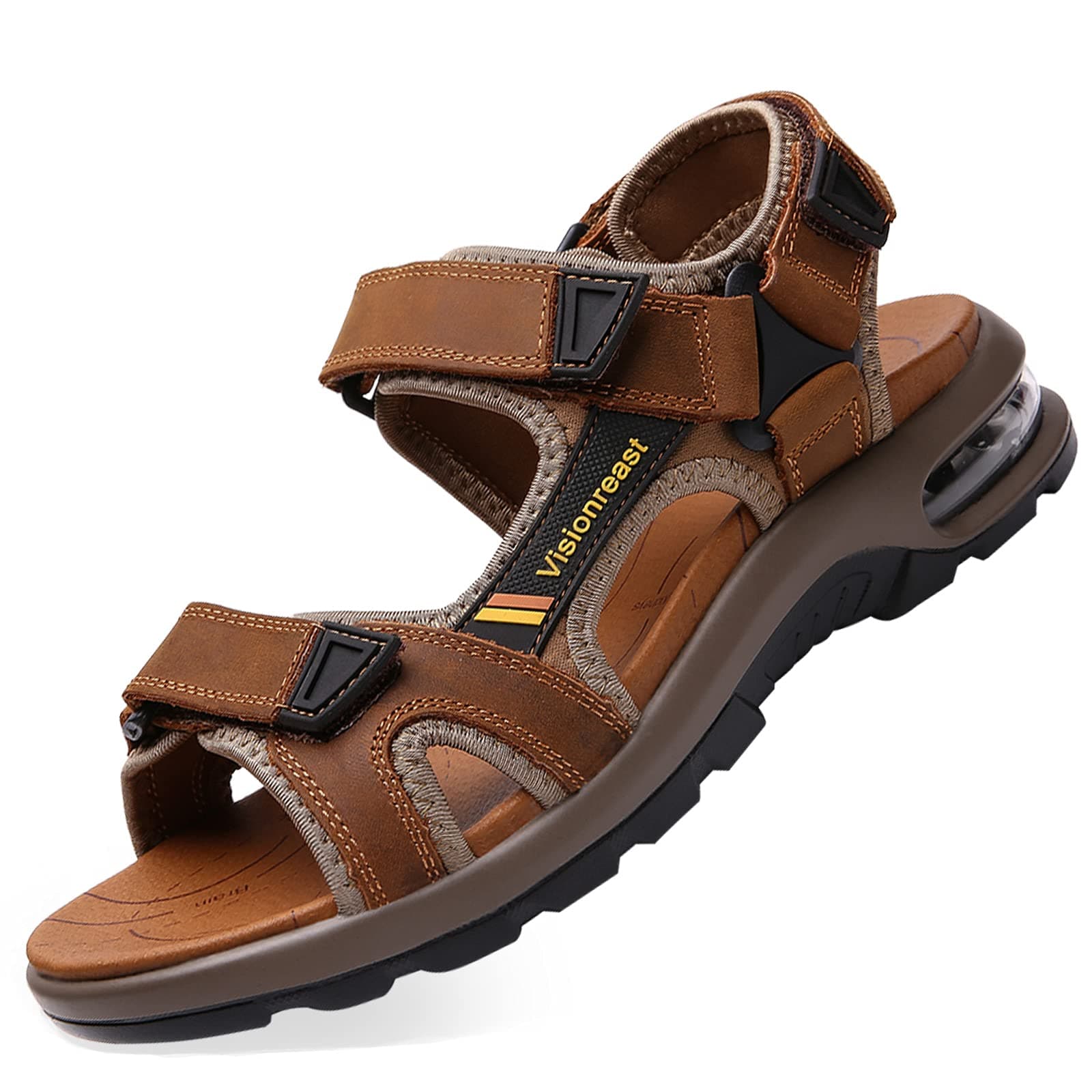Mens Athletic Sandals Open Toe Hiking Outdoor Non-slip Sandals Air Cushion Sport Casual Beach Sandals
