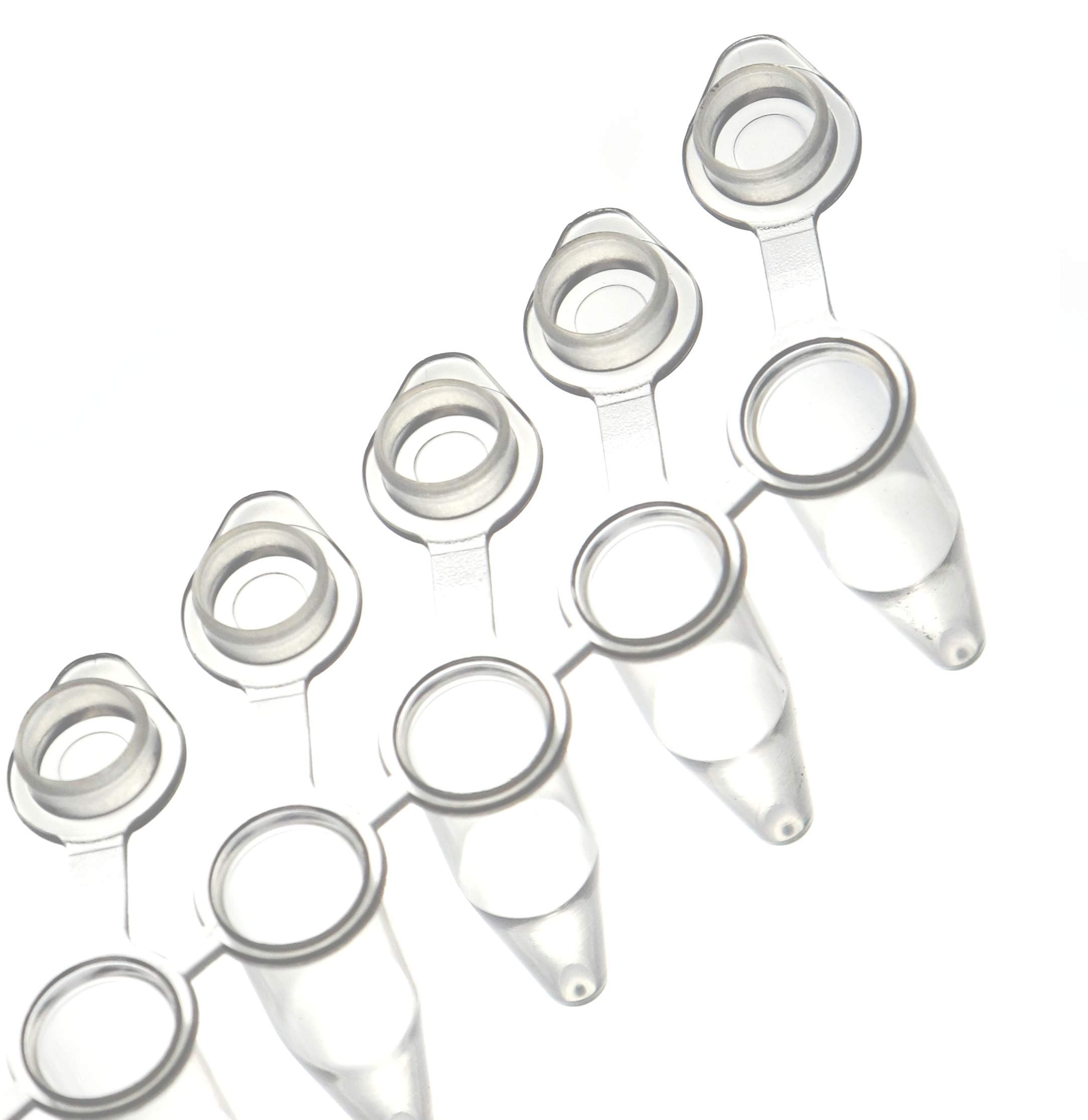 PCR Tube with 0.2ml Thin Wall, Strip of 8 Tubes, Snap Flat Caps DNase and RNase free Pk x 120 strips
