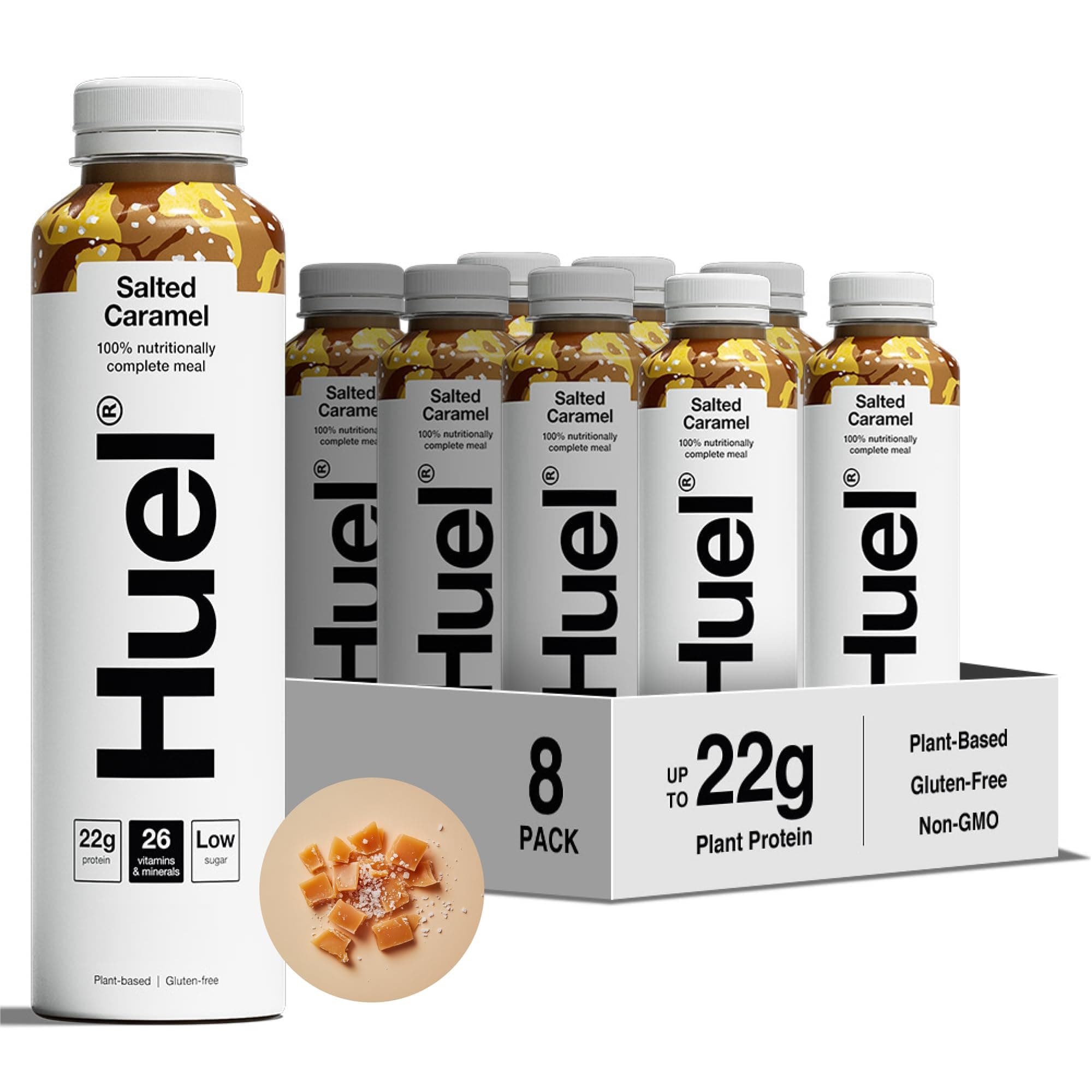 Huel Ready-to-drink Meal, Salted Caramel Protein Drink, 8 x 500ml Bottles, Protein Shakes, Pre-Portioned Meal, 20g of Protein per Bottle, Rich in Essential Vitamins, Minerals, Meal Replacement Shake