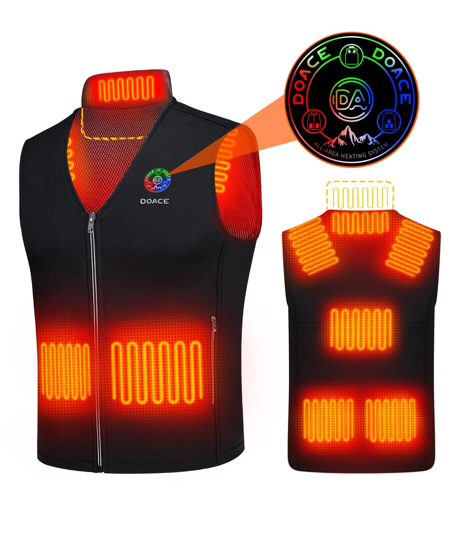 DOACEHeated Vest for Men & Women, Smart heated Jacket (Battery Not Included)