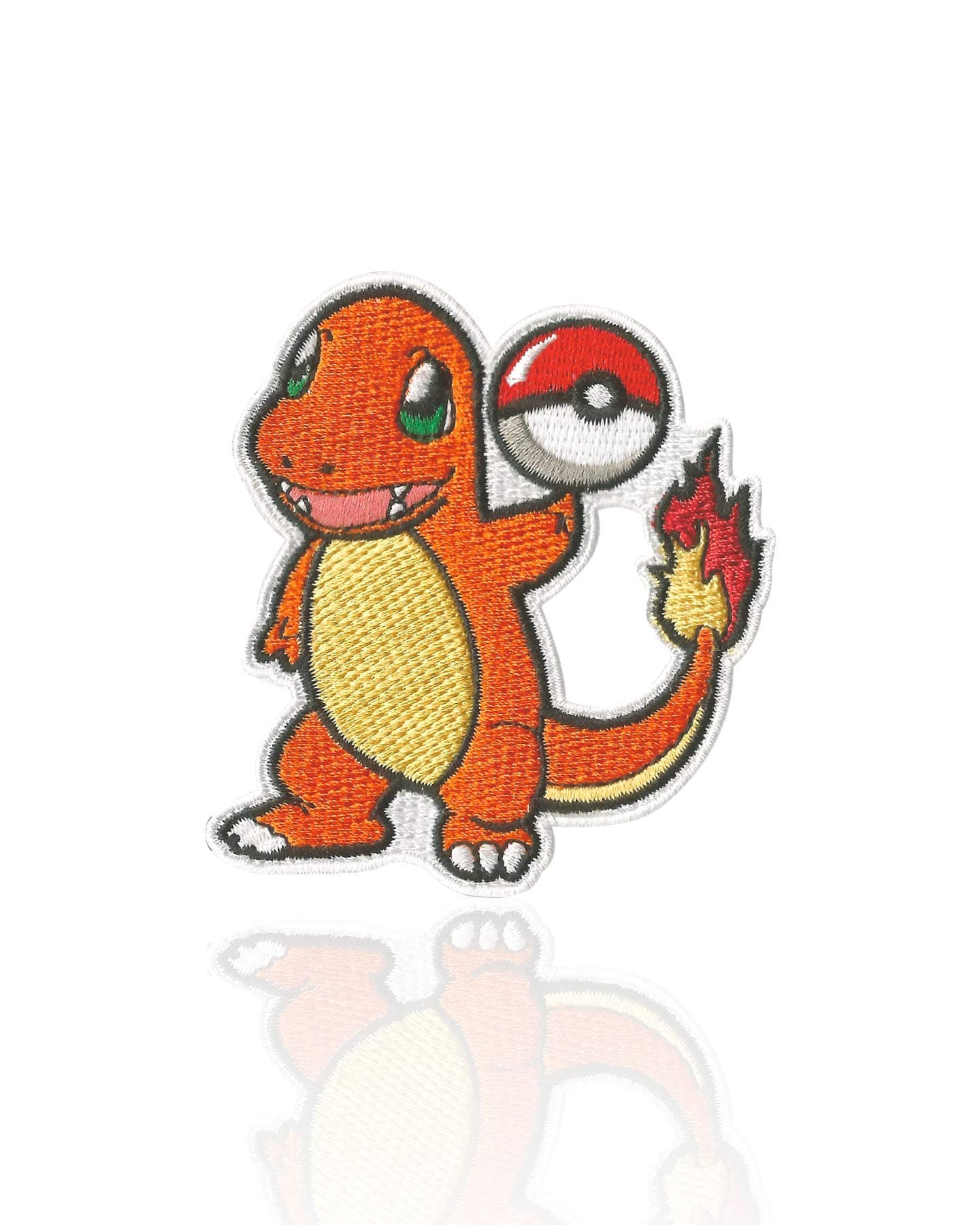 Everenty Charmander Patch Pokeball | Iron On | Sew On | Applique | Embroidered | DIY | for Jackets, Shirts, Backpacks | Charizard Anime
