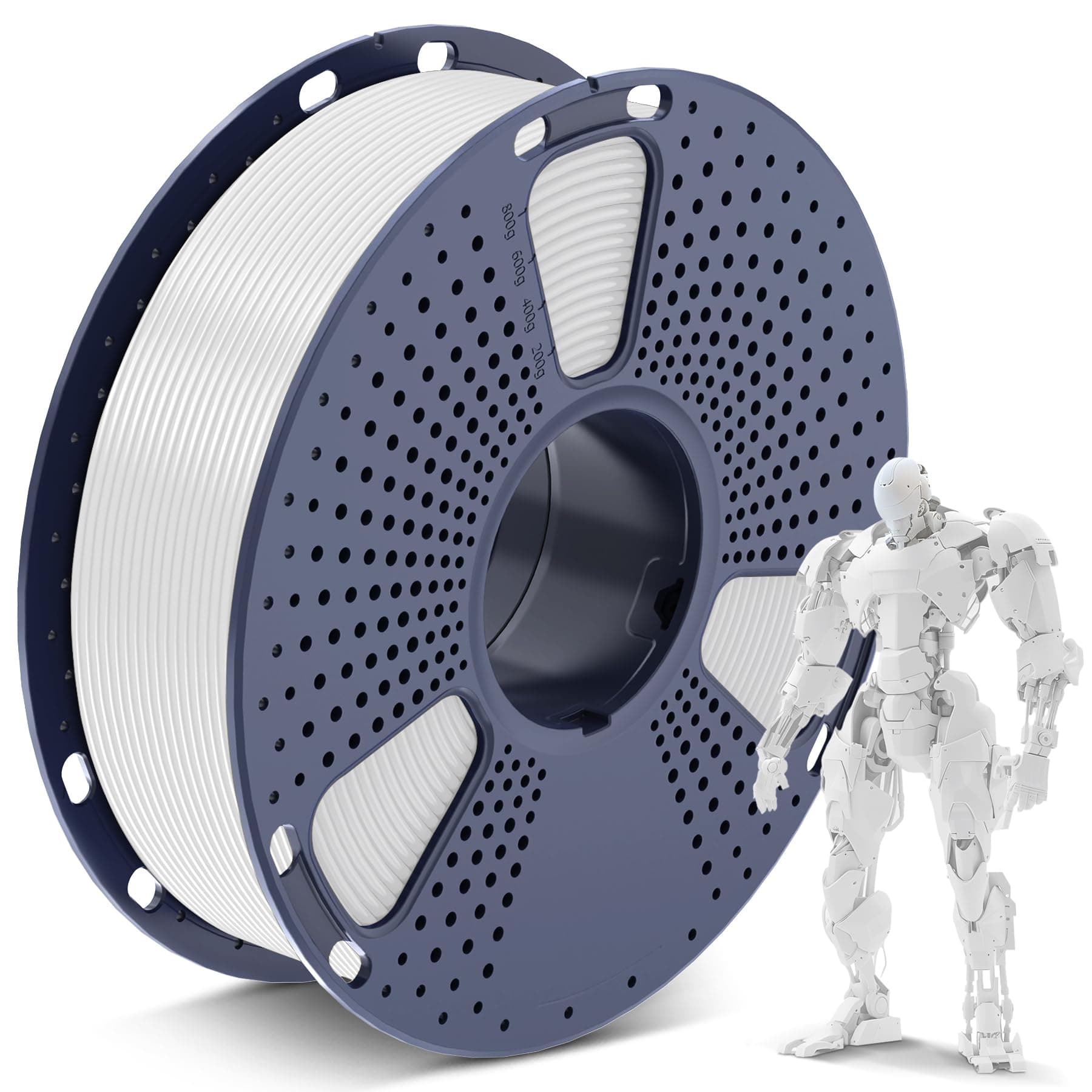 SUNLU PLA 3D Printer Filament PLA Filament 1.75mm, Neatly Wound 3D Printing Filament, Dimensional Accuracy +/- 0.02 mm, Fit Most FDM 3D Printer, 1kg Spool (2.2lbs), Good for Lithophane, White