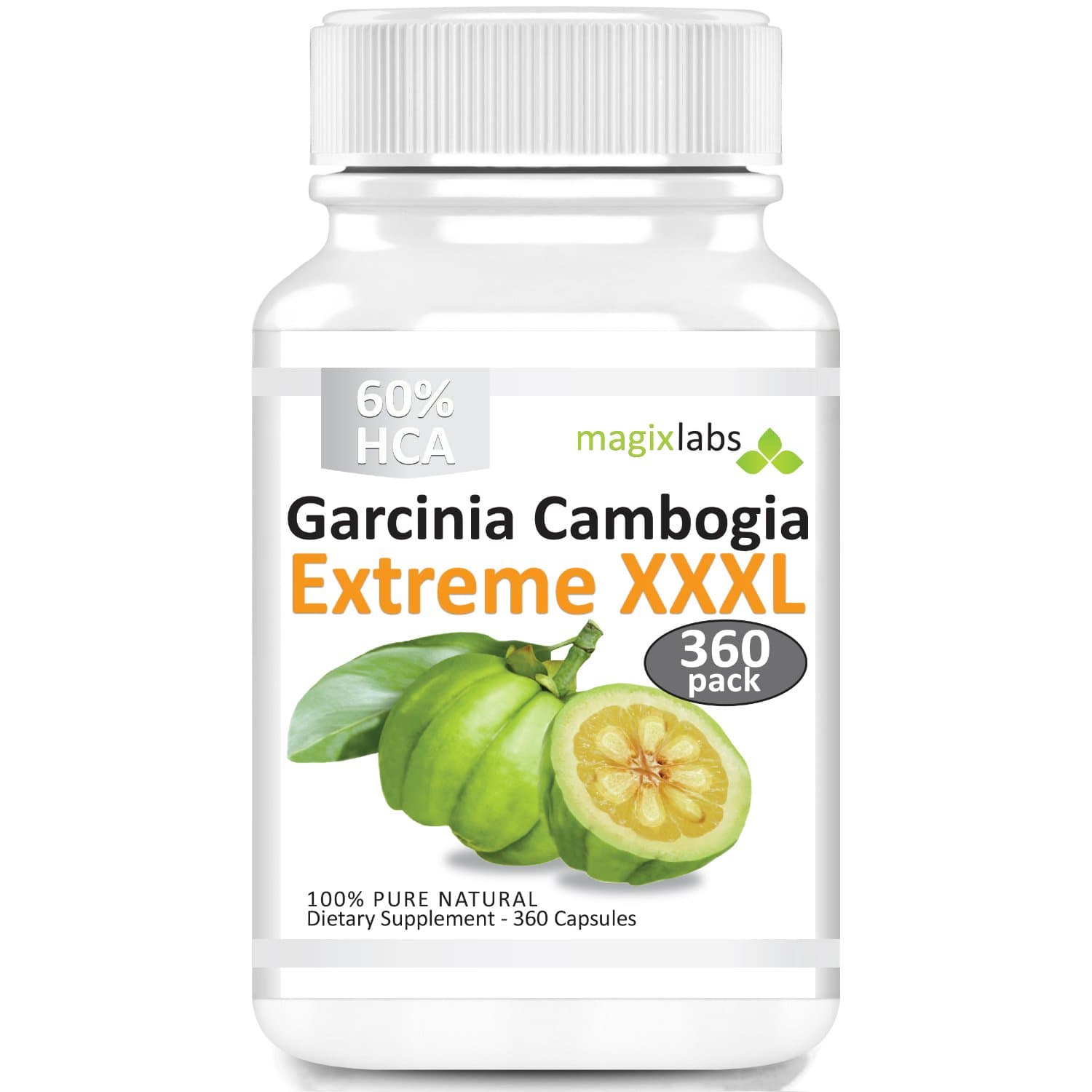 Garcinia Cambogia Extract Extreme - 100% Pure 60% HCA - 1,000 mg per Capsule,100% Money Back Guarantee!