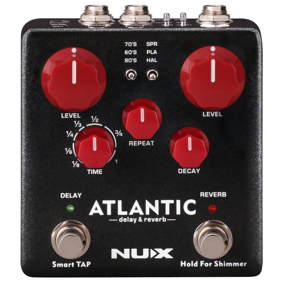 Atlantic Multi Delay and Reverb Effect Pedal with Inside Routing and Secondary Reverb Effects