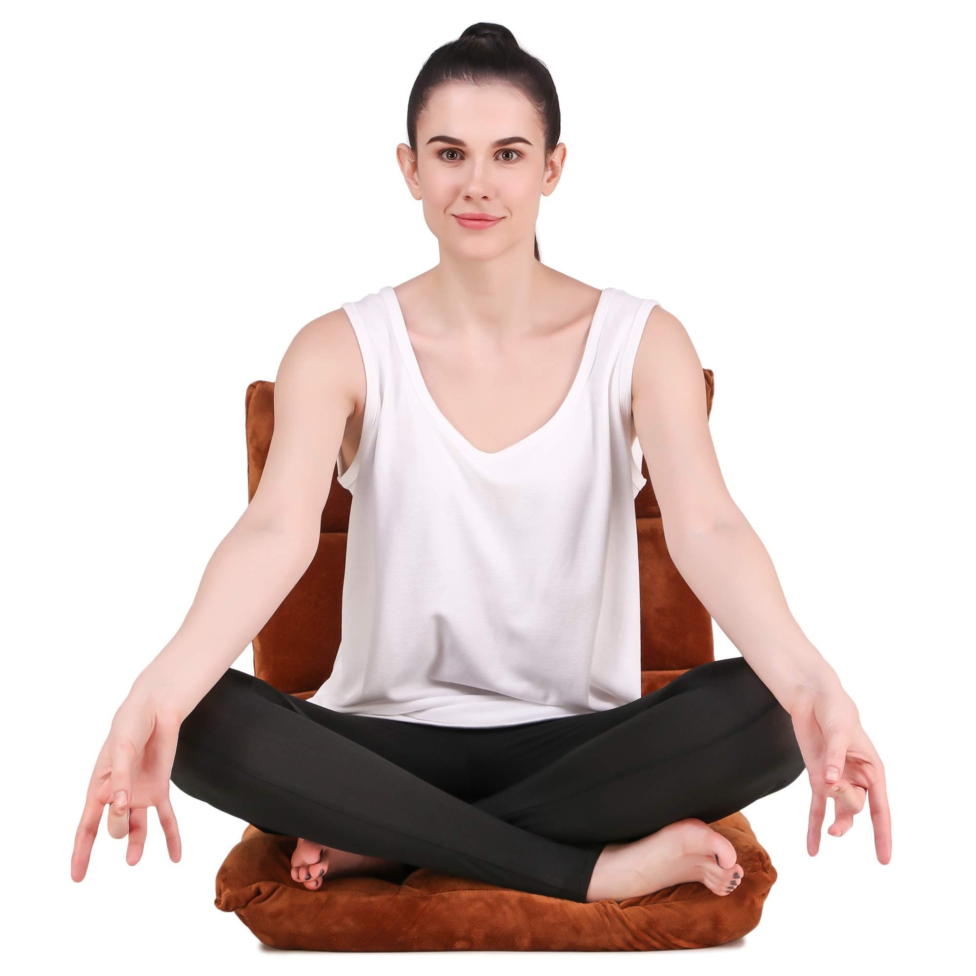 uberlyfe Introductory Offer - 5-Position Meditation/Yoga Chair (Brown)