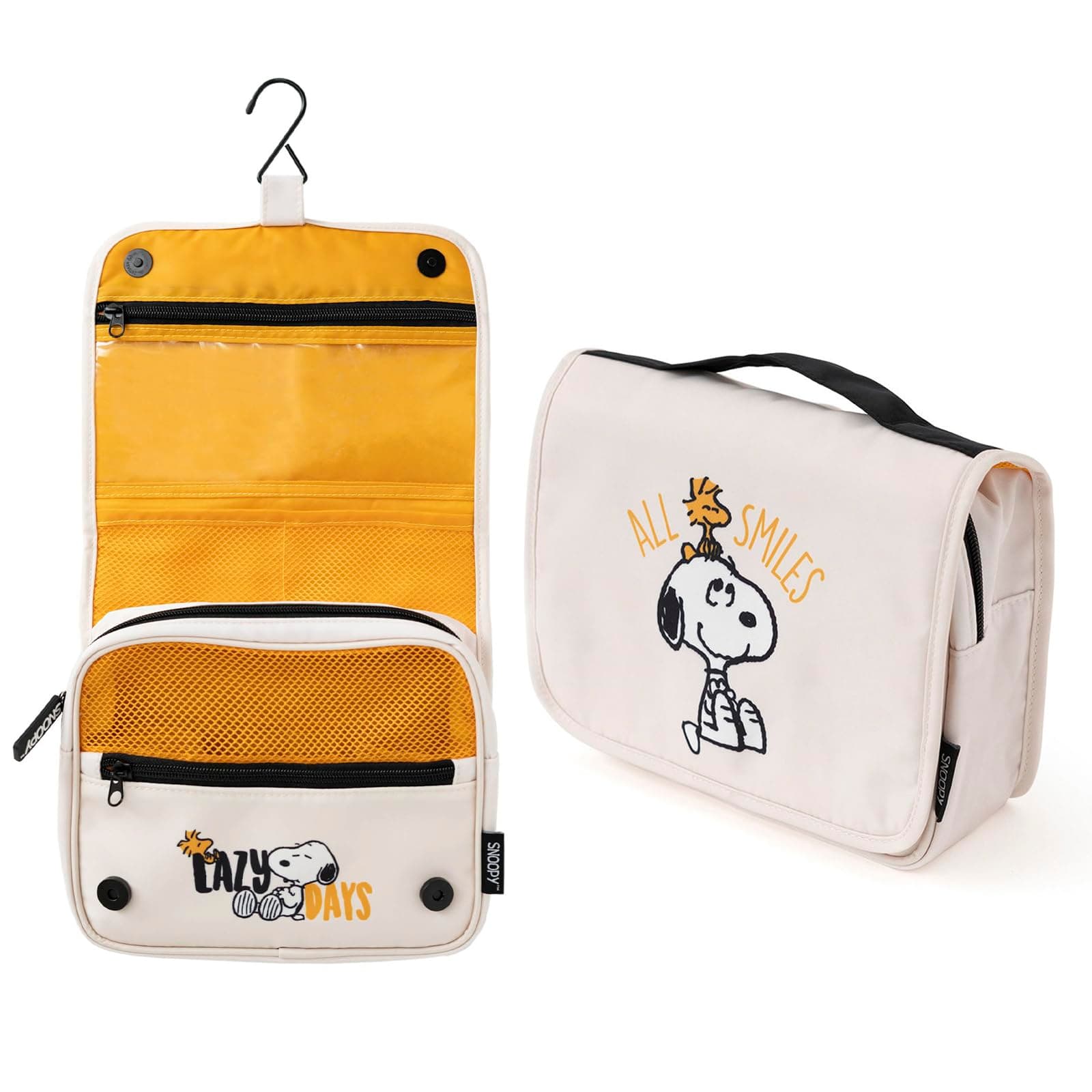 Grupo Erik Hanging Toiletry Bag with Hanging Hook, Snoopy, One Size, Single