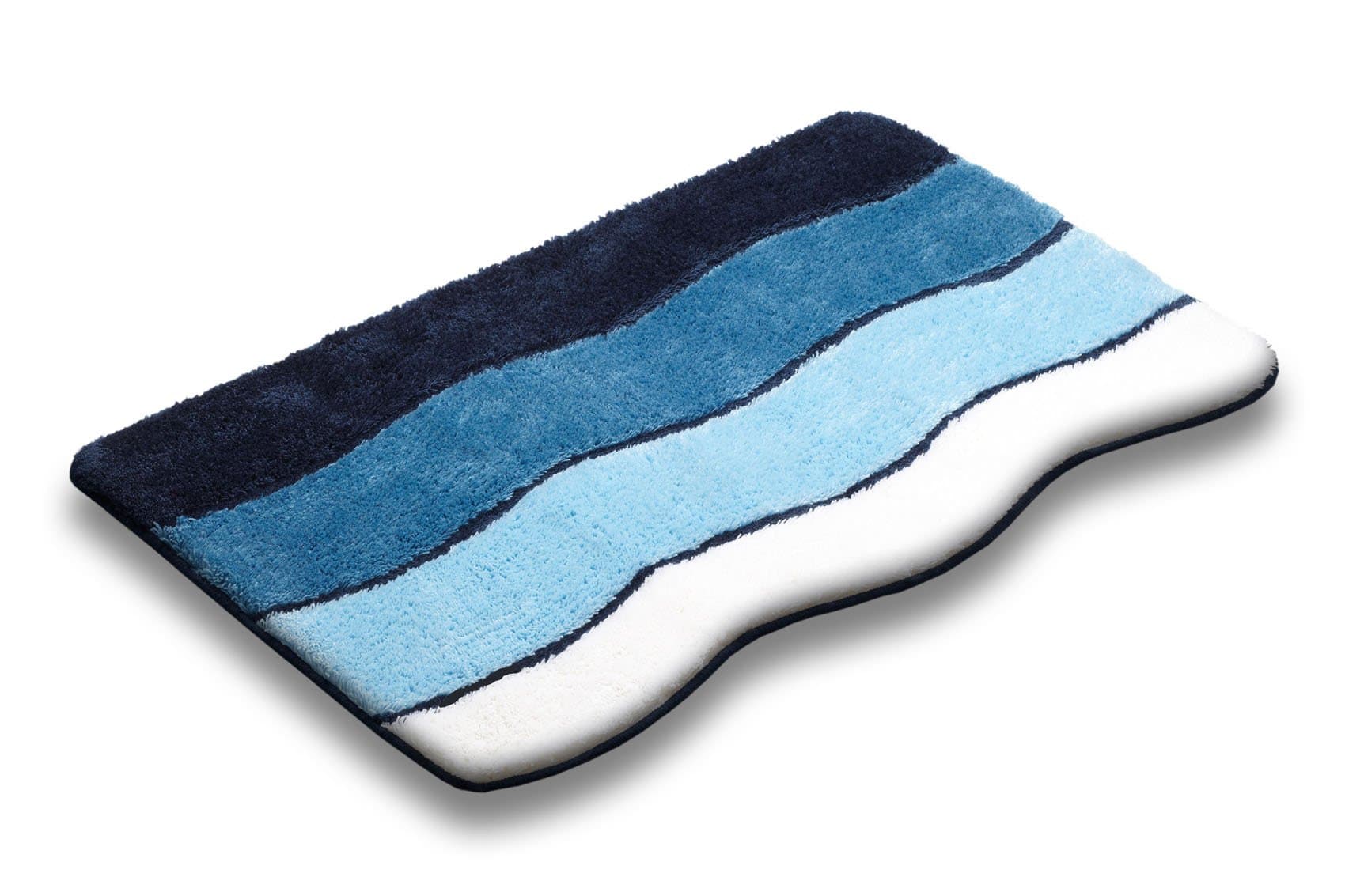 Vonella Bath Mat Waves ('Venetian Crown') 16125 80 x 160 CM 100% Polyacrylic Blue