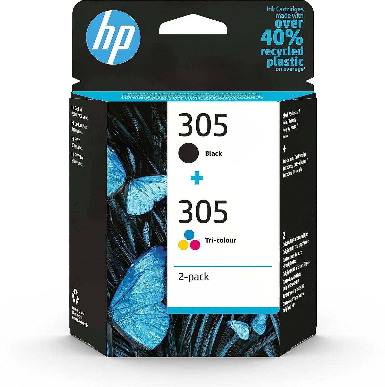 HP Original Ink Cartridge HP 305 Black Tricolour