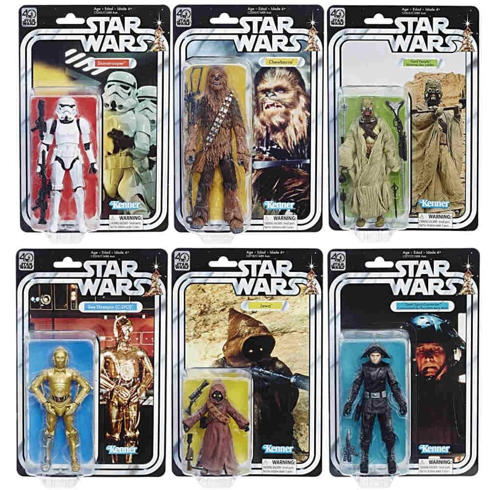 Star Wars The Black Series 40th Anniversary 6 Inch Figures WAVE 2 SET