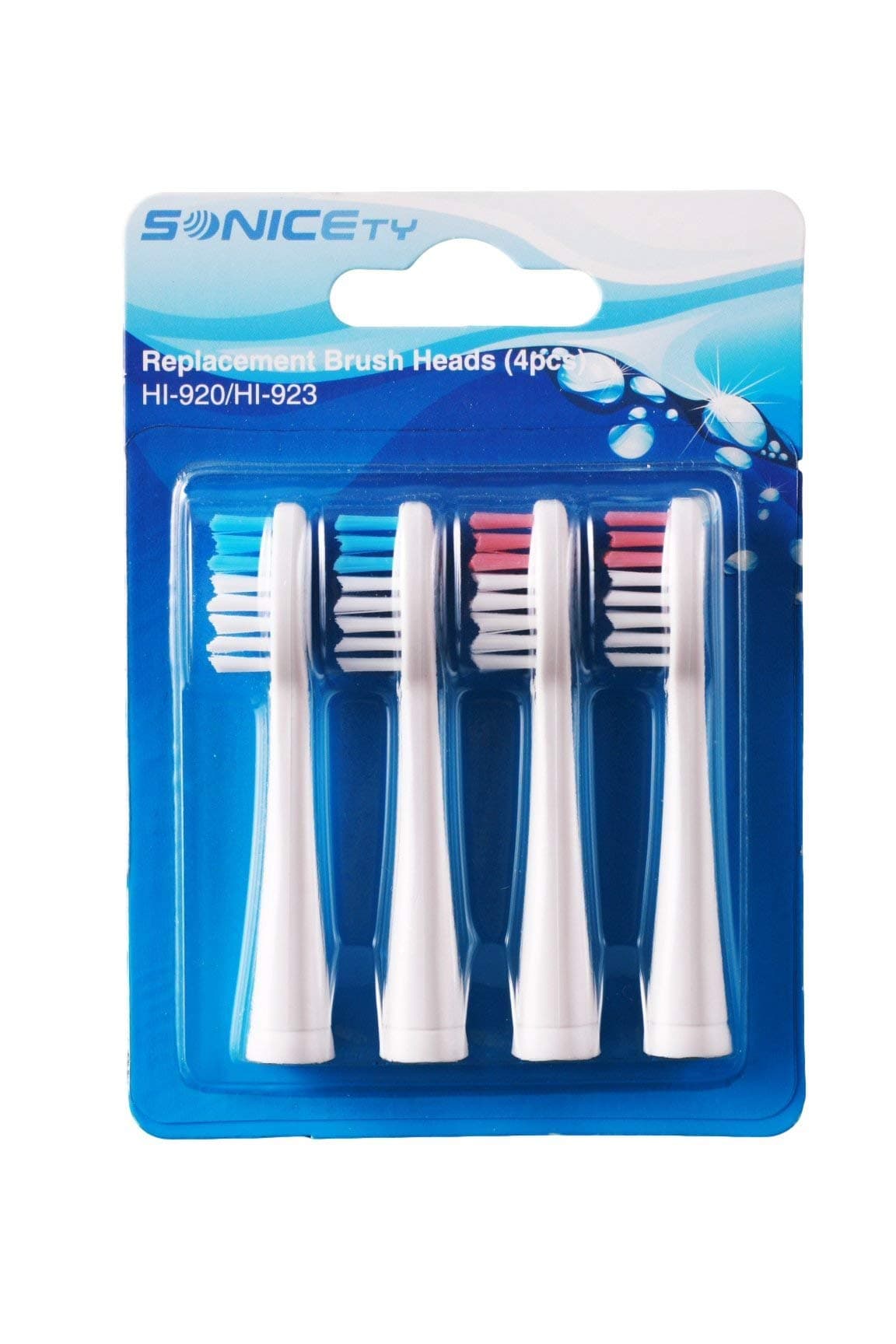 Replacement Brush Heads for Sonicety HI-920 HI-923, 4-Pack